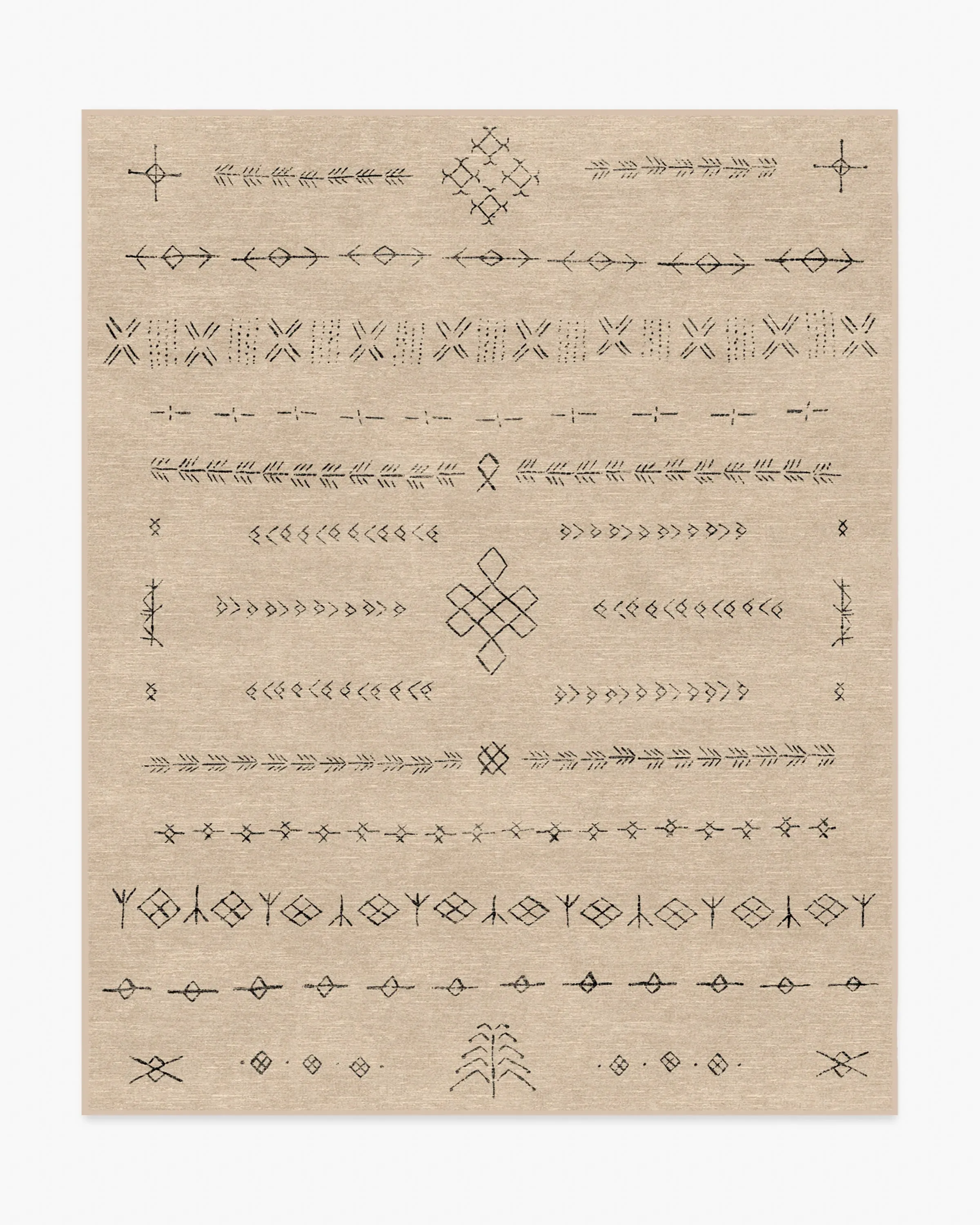 Machine Washable Area Rug - Natural Beige