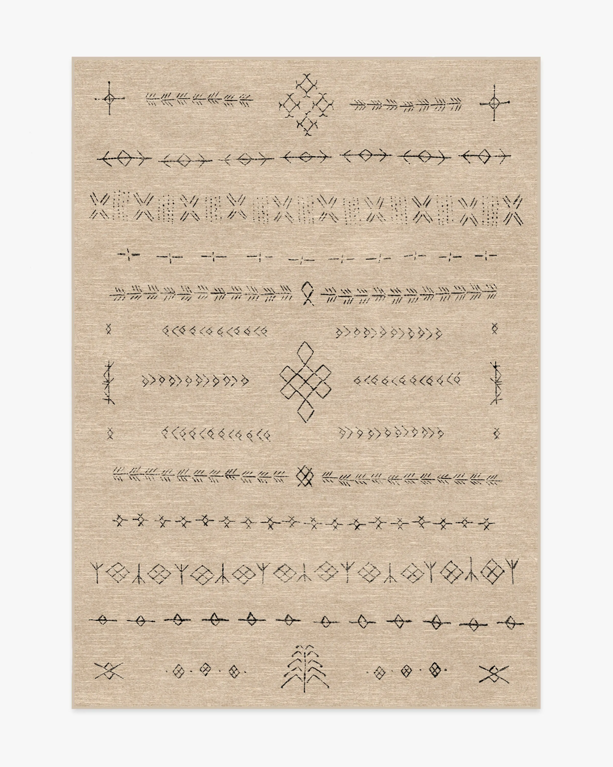 Machine Washable Area Rug - Natural Beige