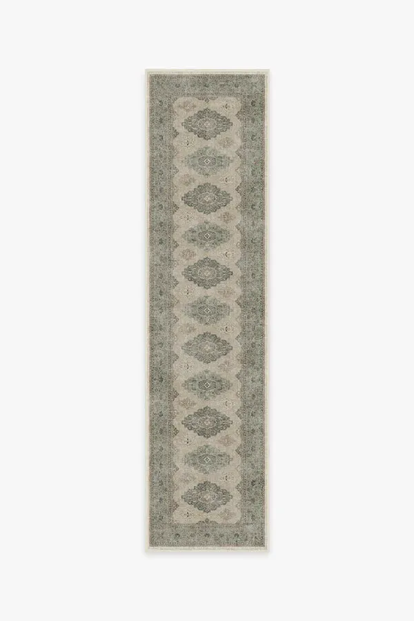 Machine Washable Area Rug - Natural Sage, Chenille