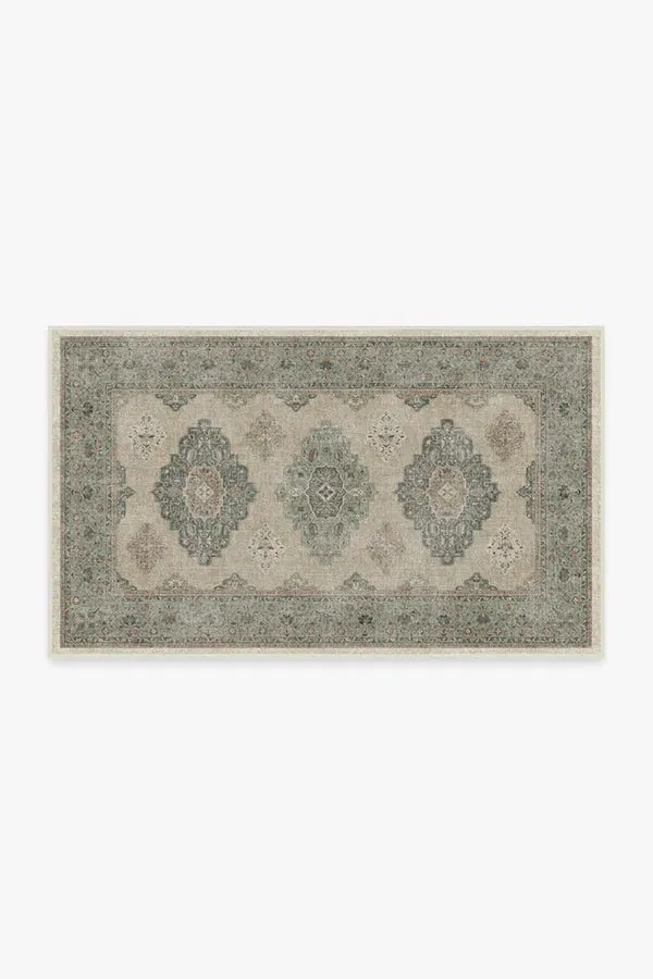 Machine Washable Area Rug - Natural Sage, Chenille