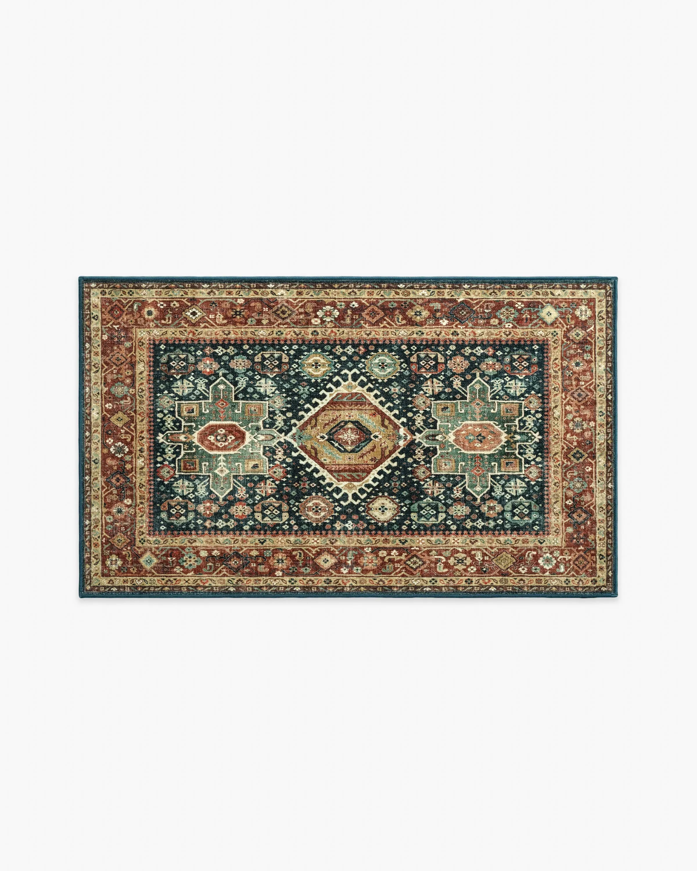 Machine Washable Area Rug - Navy, Vintage