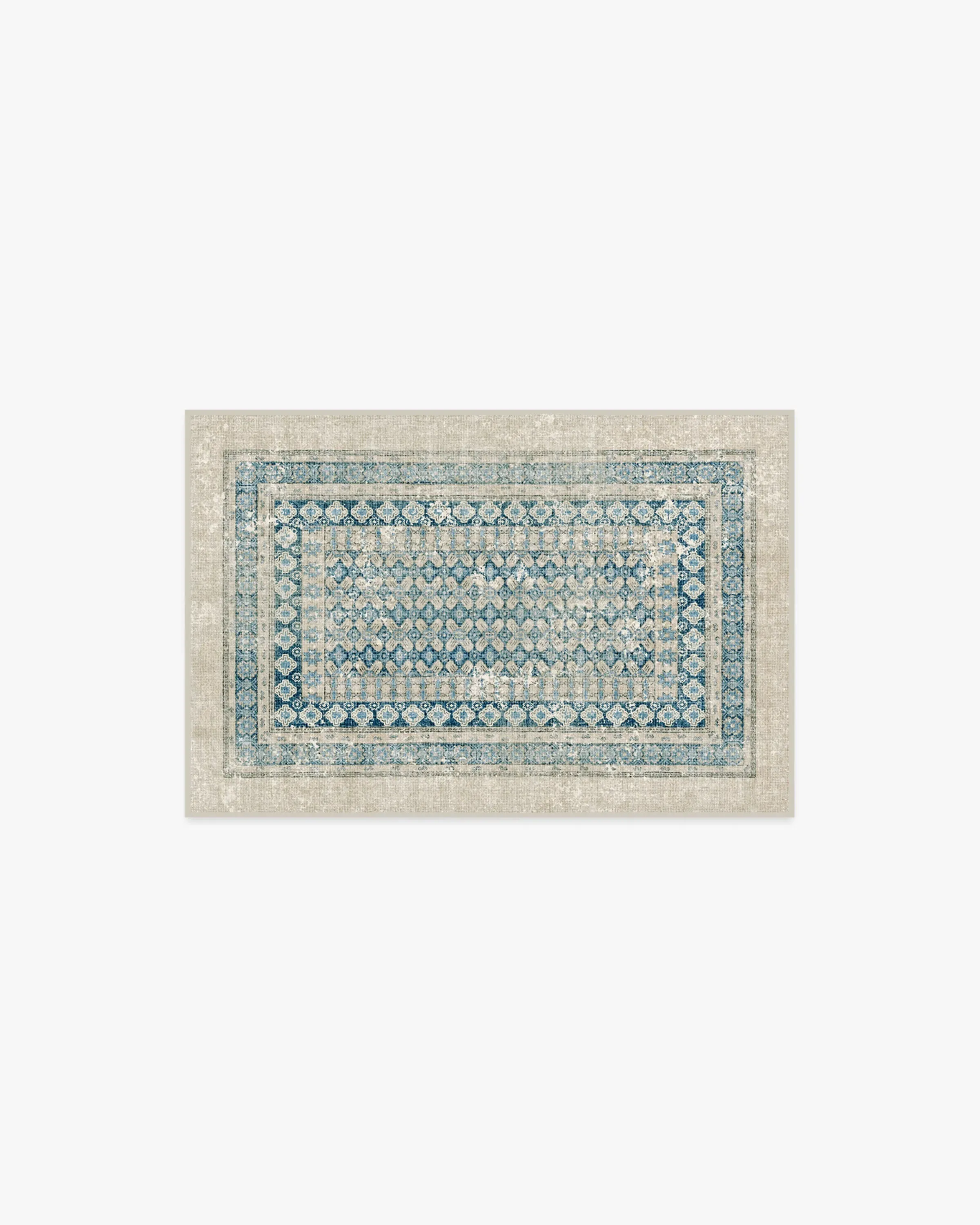 Machine Washable Area Rug - Neutral, Blue image