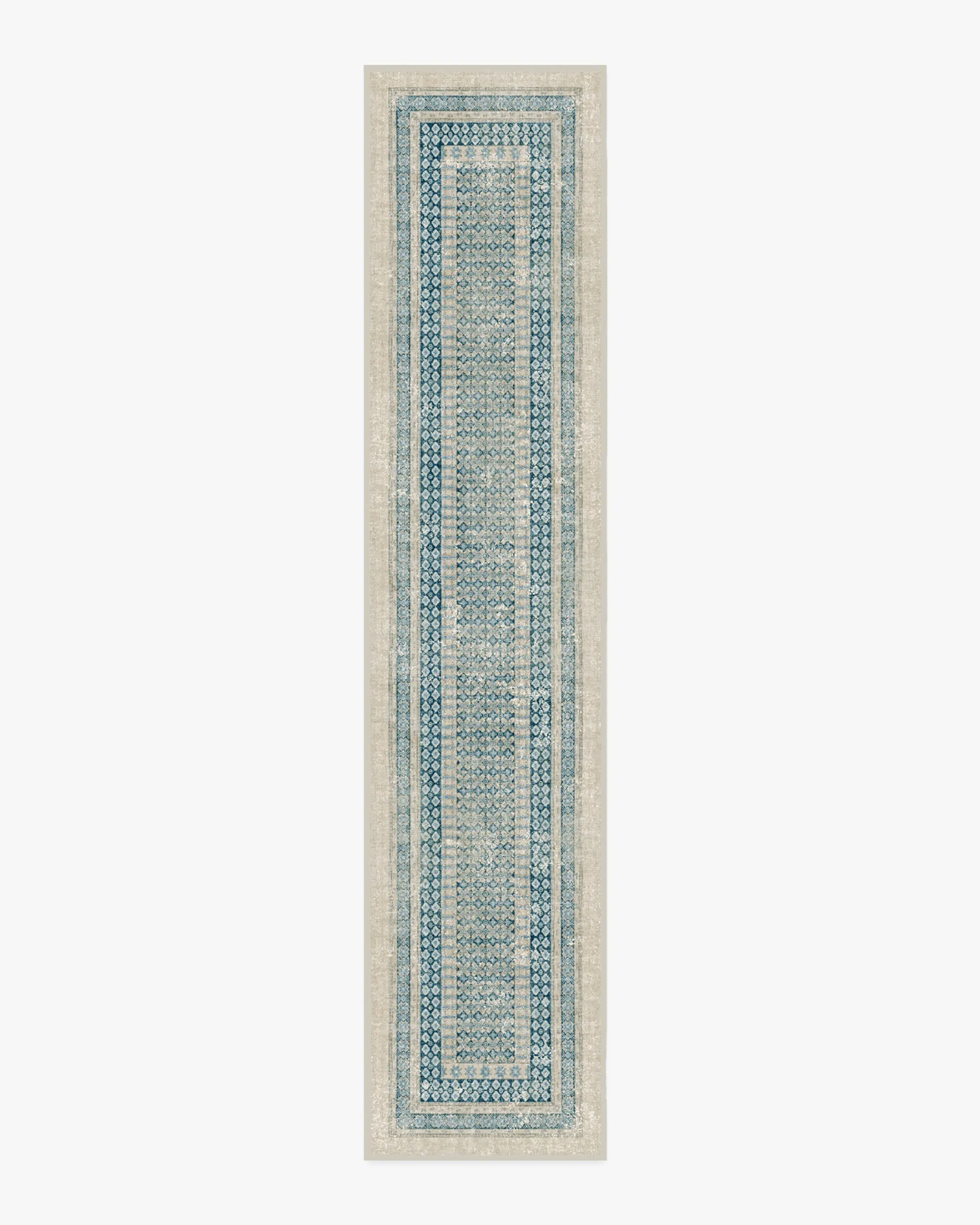Machine Washable Area Rug - Neutral, Blue