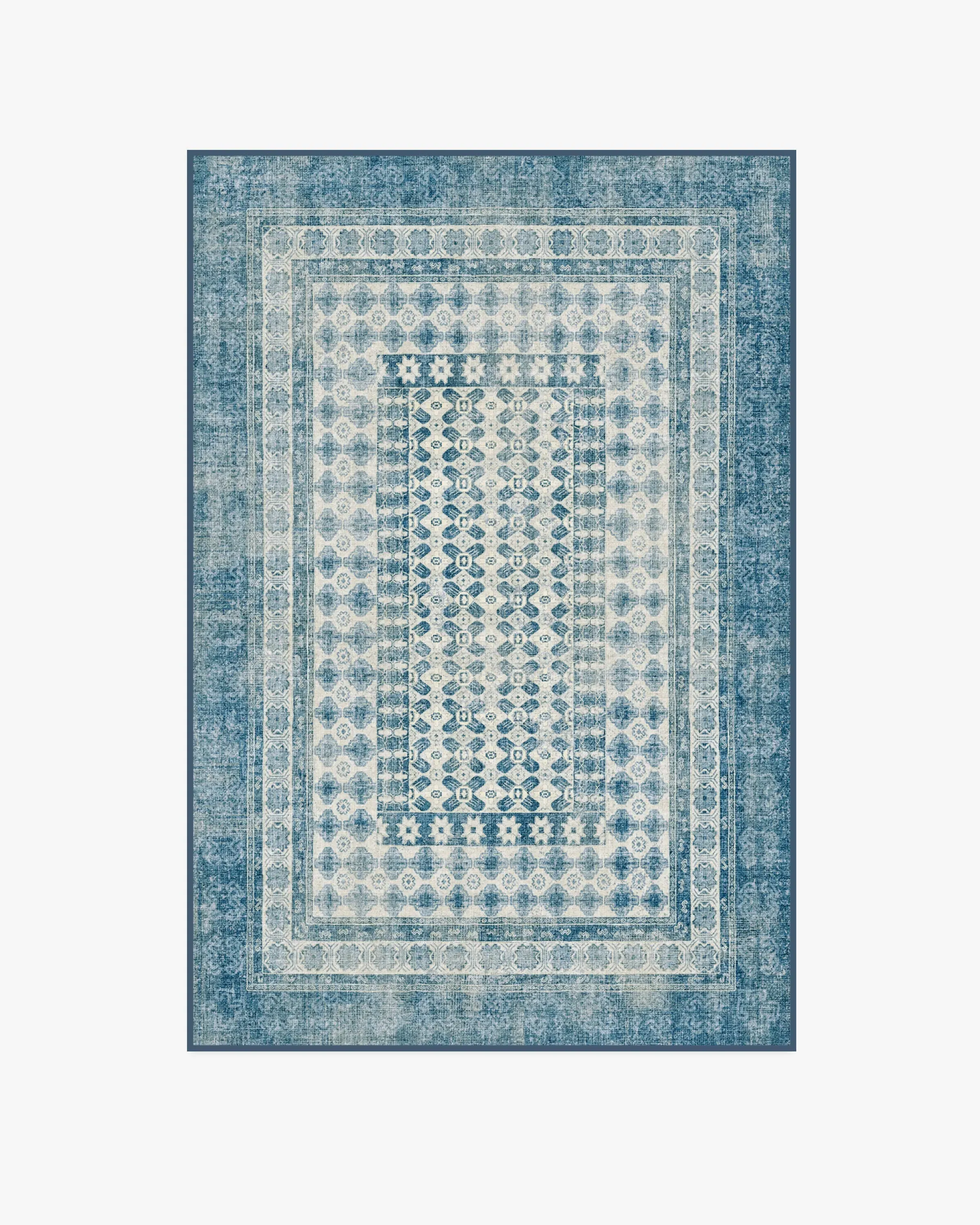 Machine Washable Area Rug - Ocean Blue
