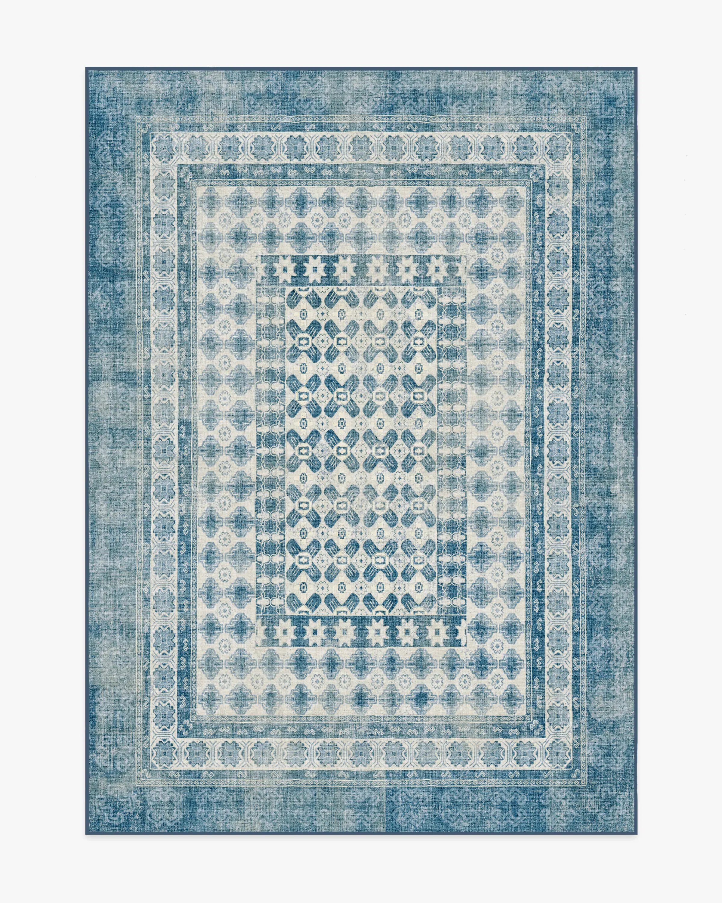 Machine Washable Area Rug - Ocean Blue