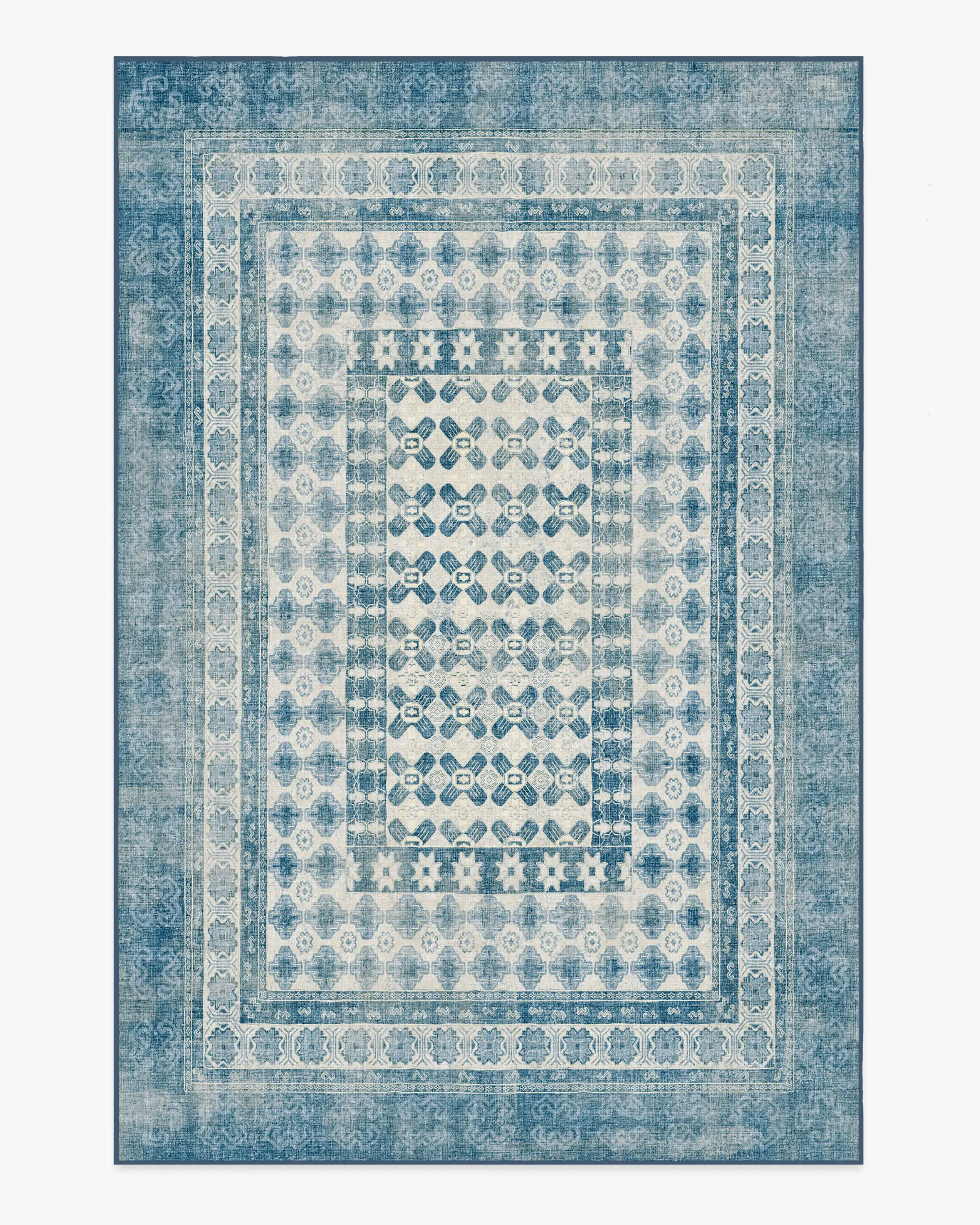 Machine Washable Area Rug - Ocean Blue