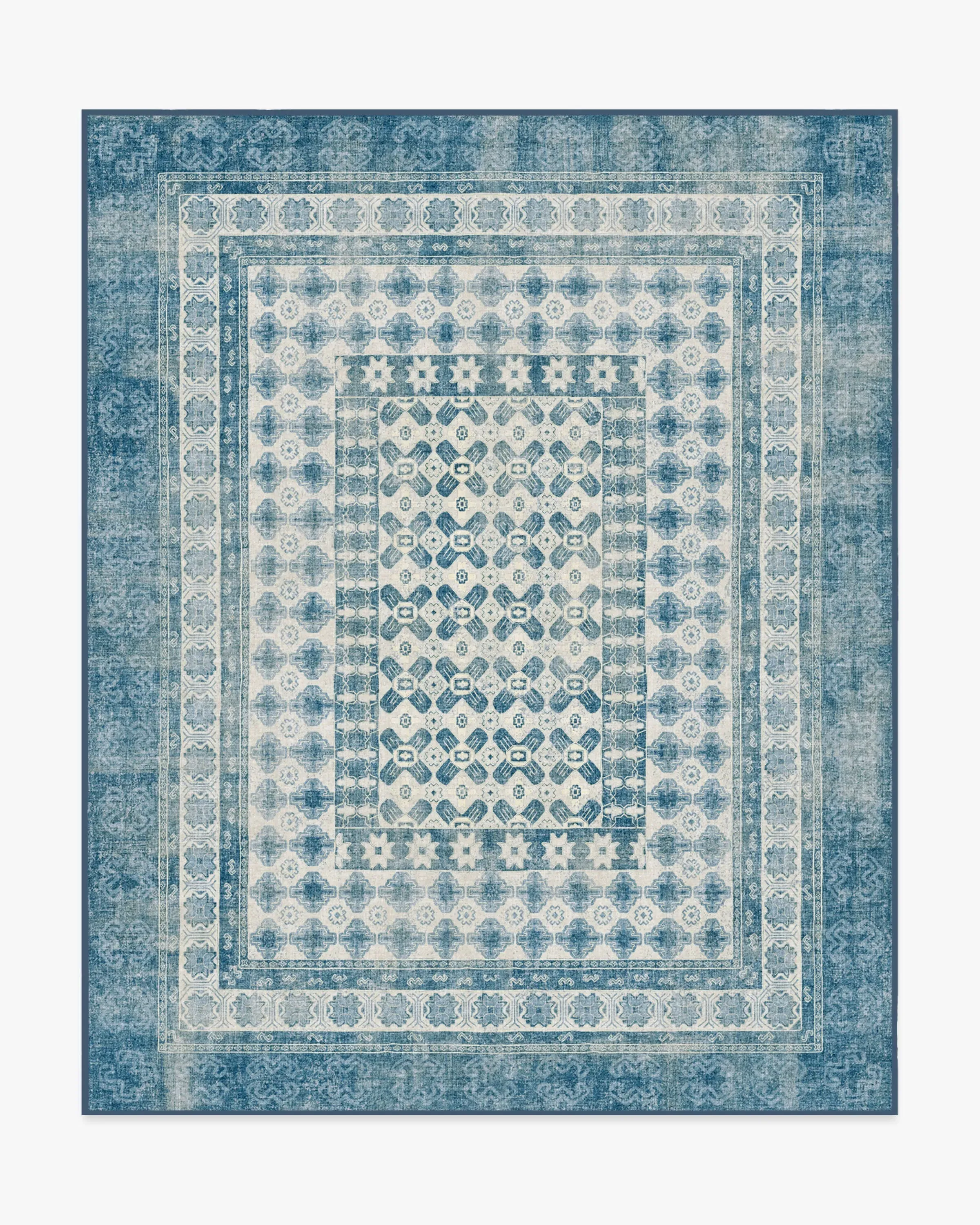 Machine Washable Area Rug - Ocean Blue