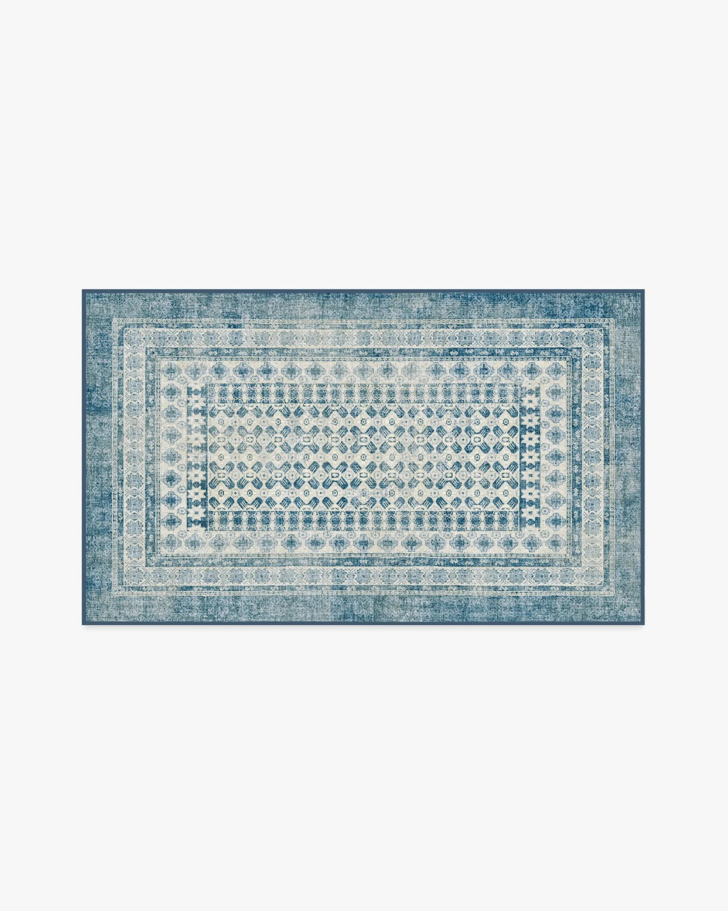 Machine Washable Area Rug - Ocean Blue
