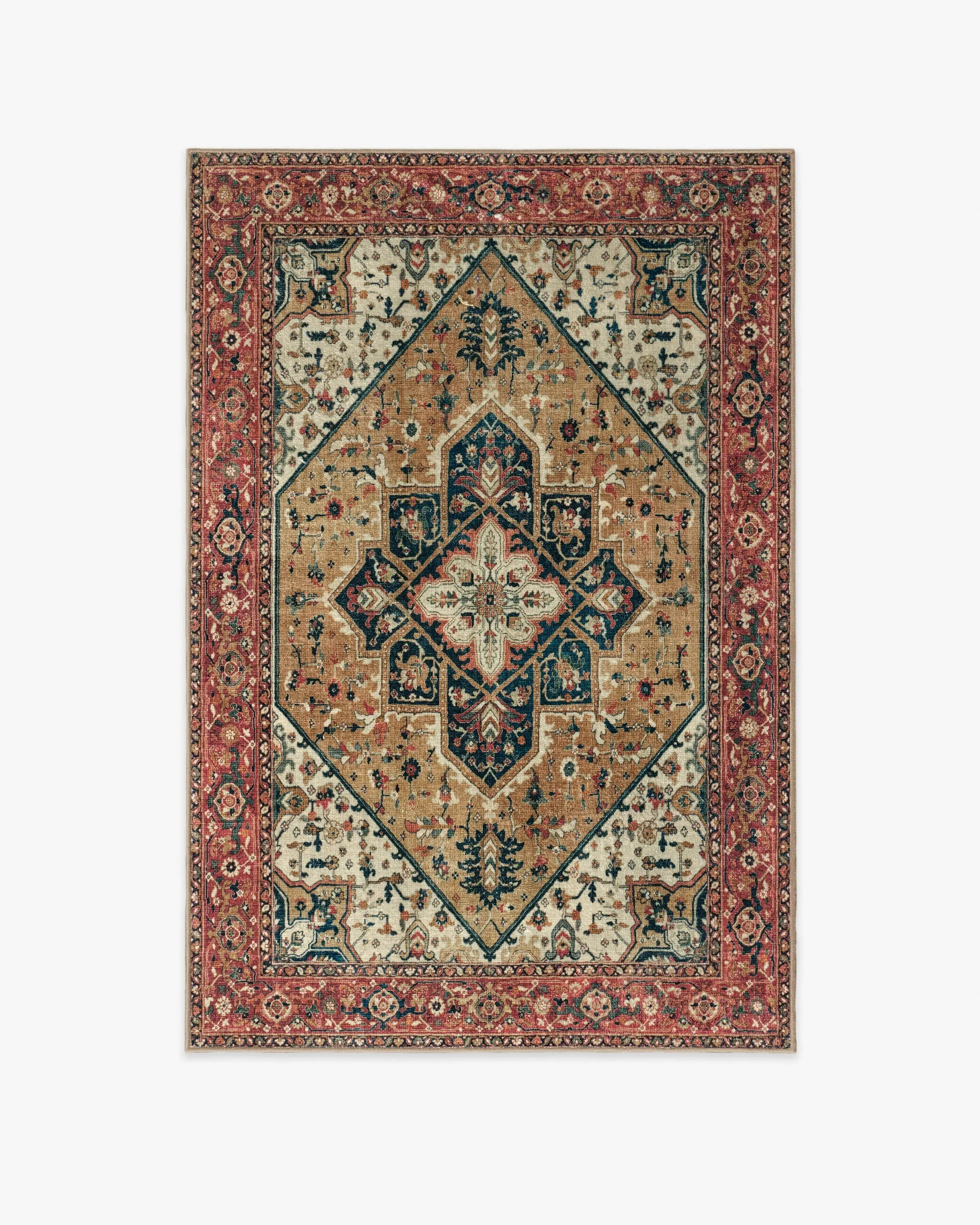 Machine Washable Area Rug - Red