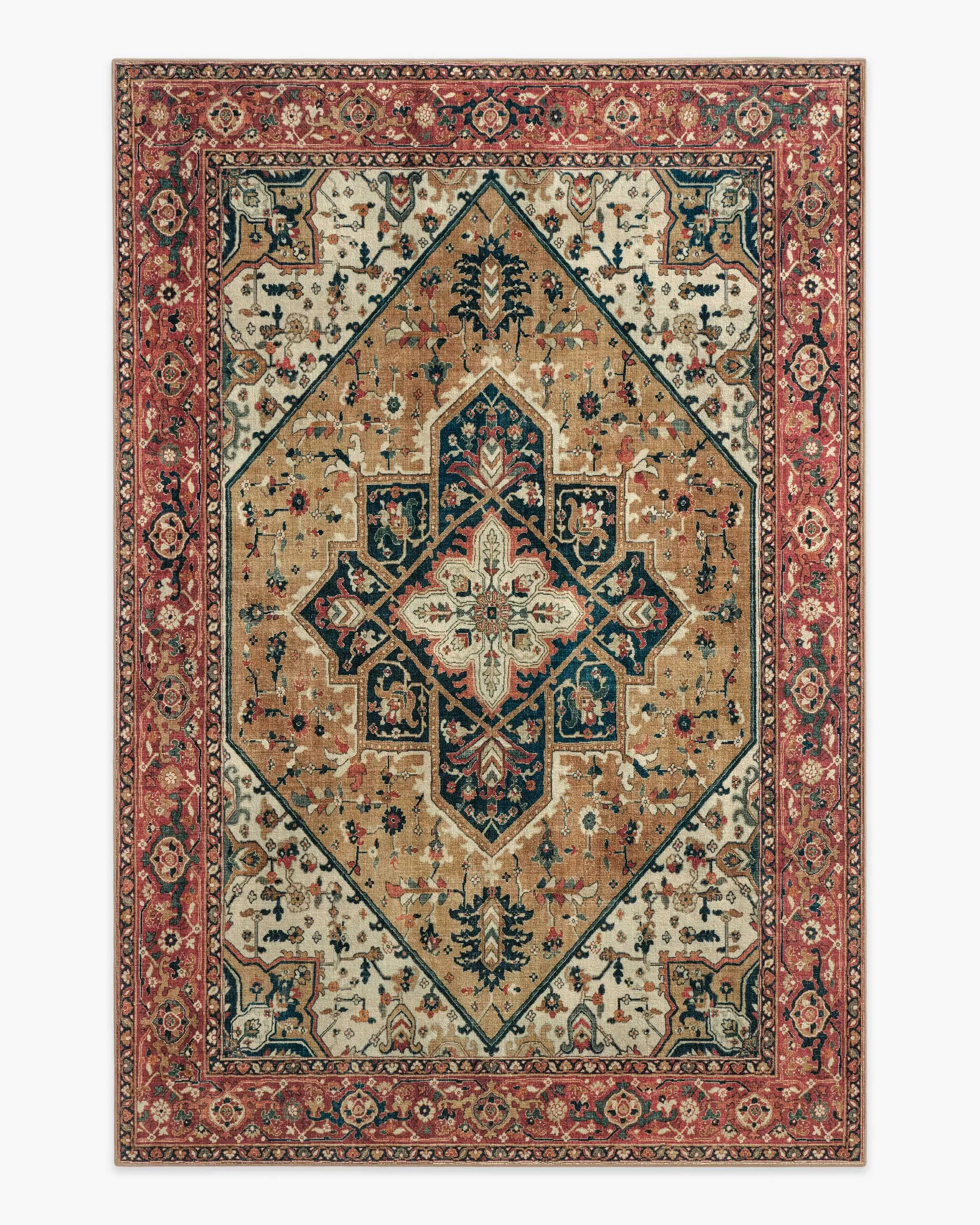 Machine Washable Area Rug - Red