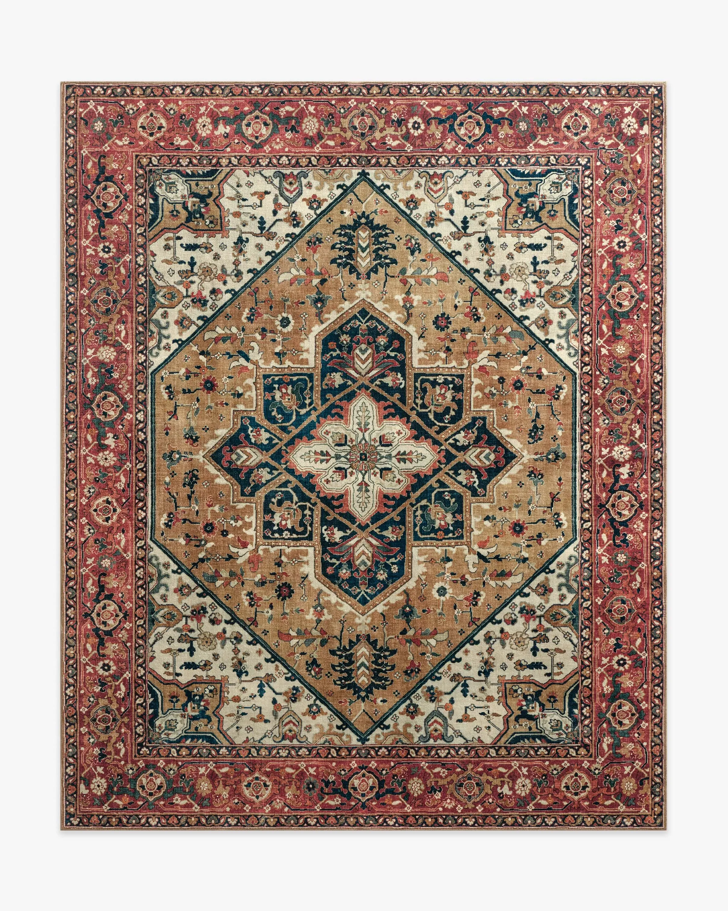 Machine Washable Area Rug - Red