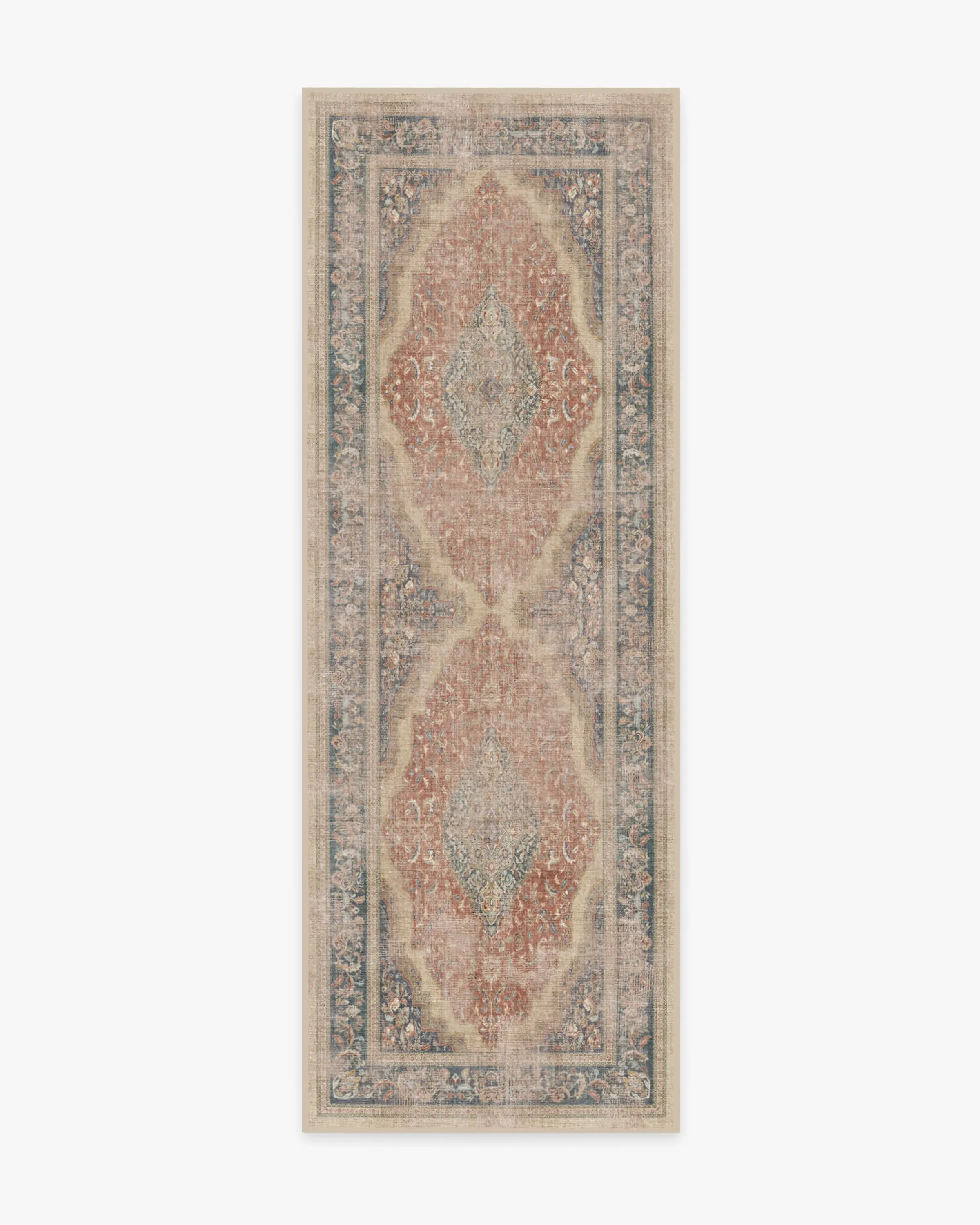 Machine Washable Area Rug - Red, Chenille