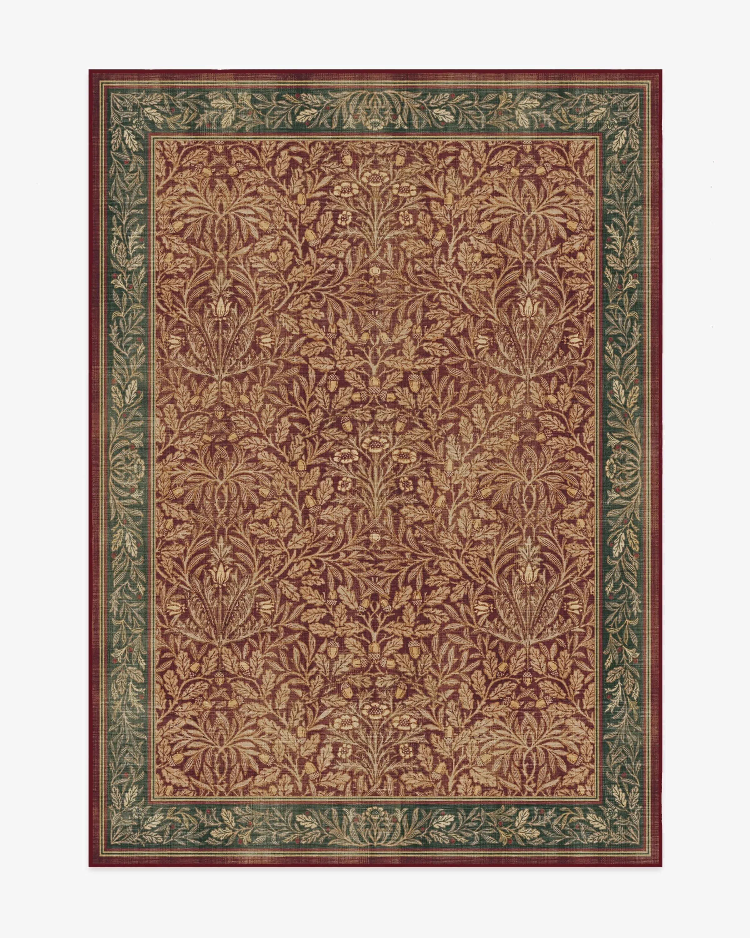 Machine Washable Area Rug - Red, Flatwoven