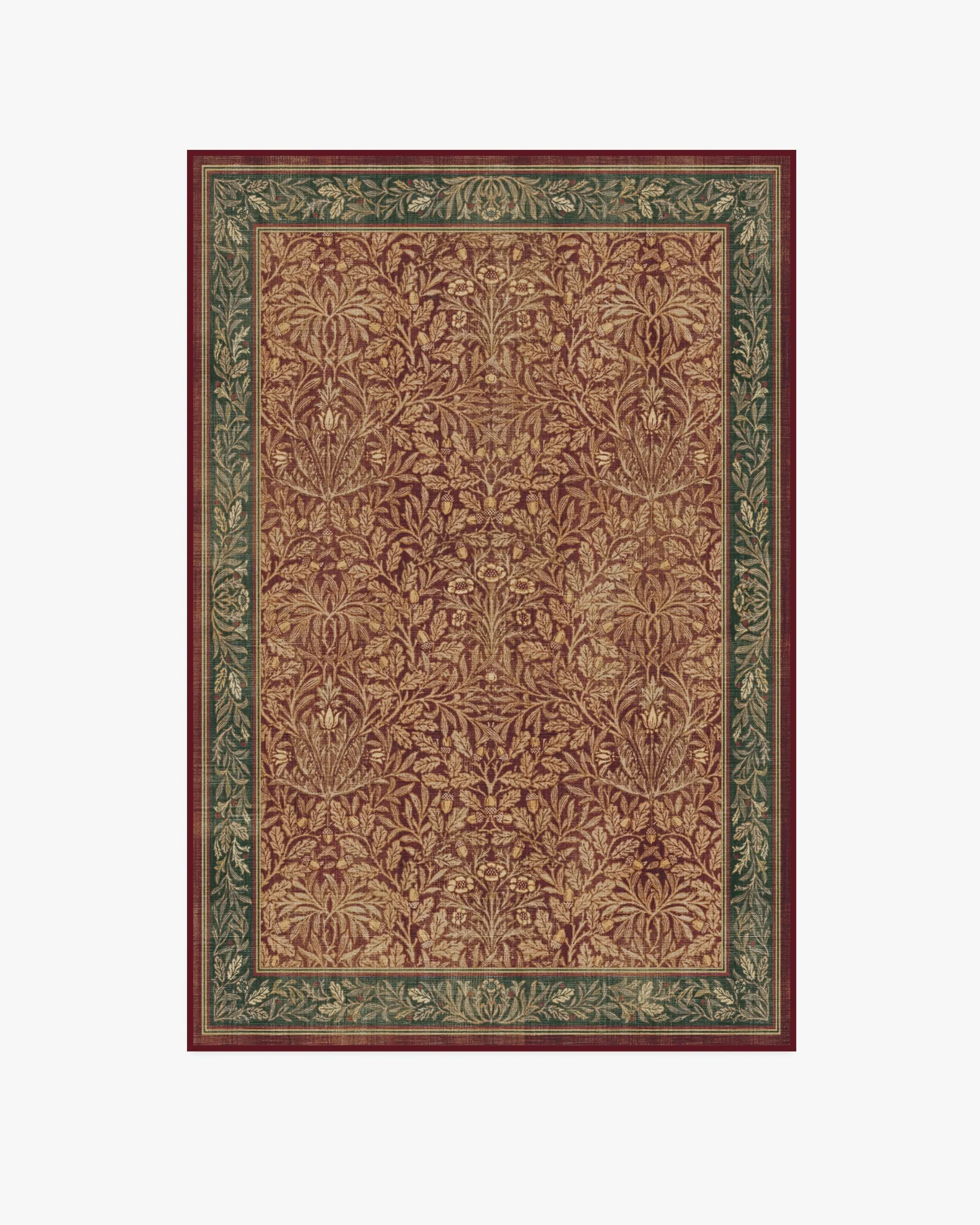 Machine Washable Area Rug - Red, Flatwoven
