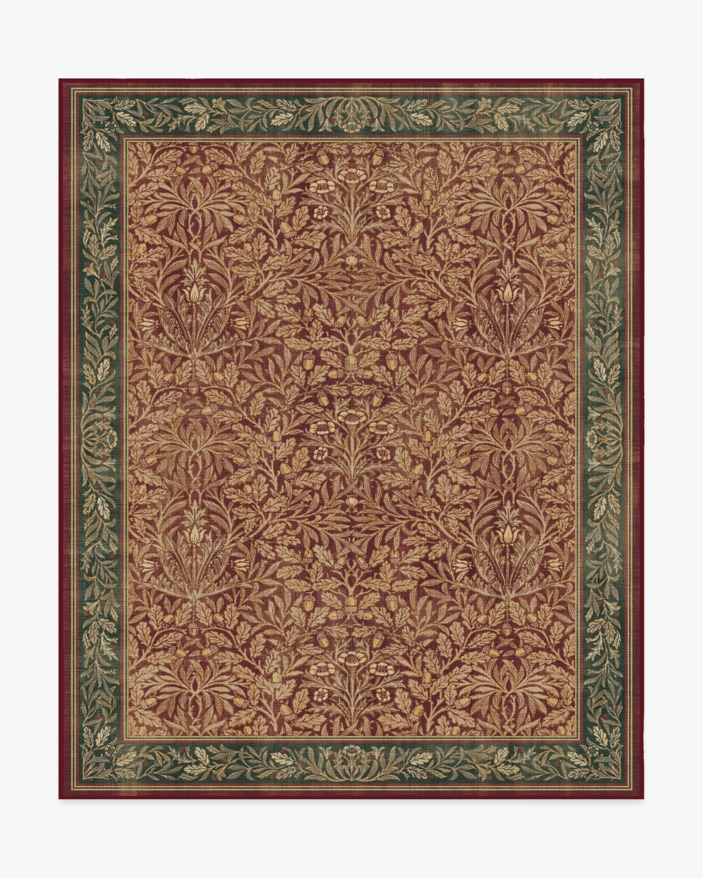 Machine Washable Area Rug - Red, Flatwoven