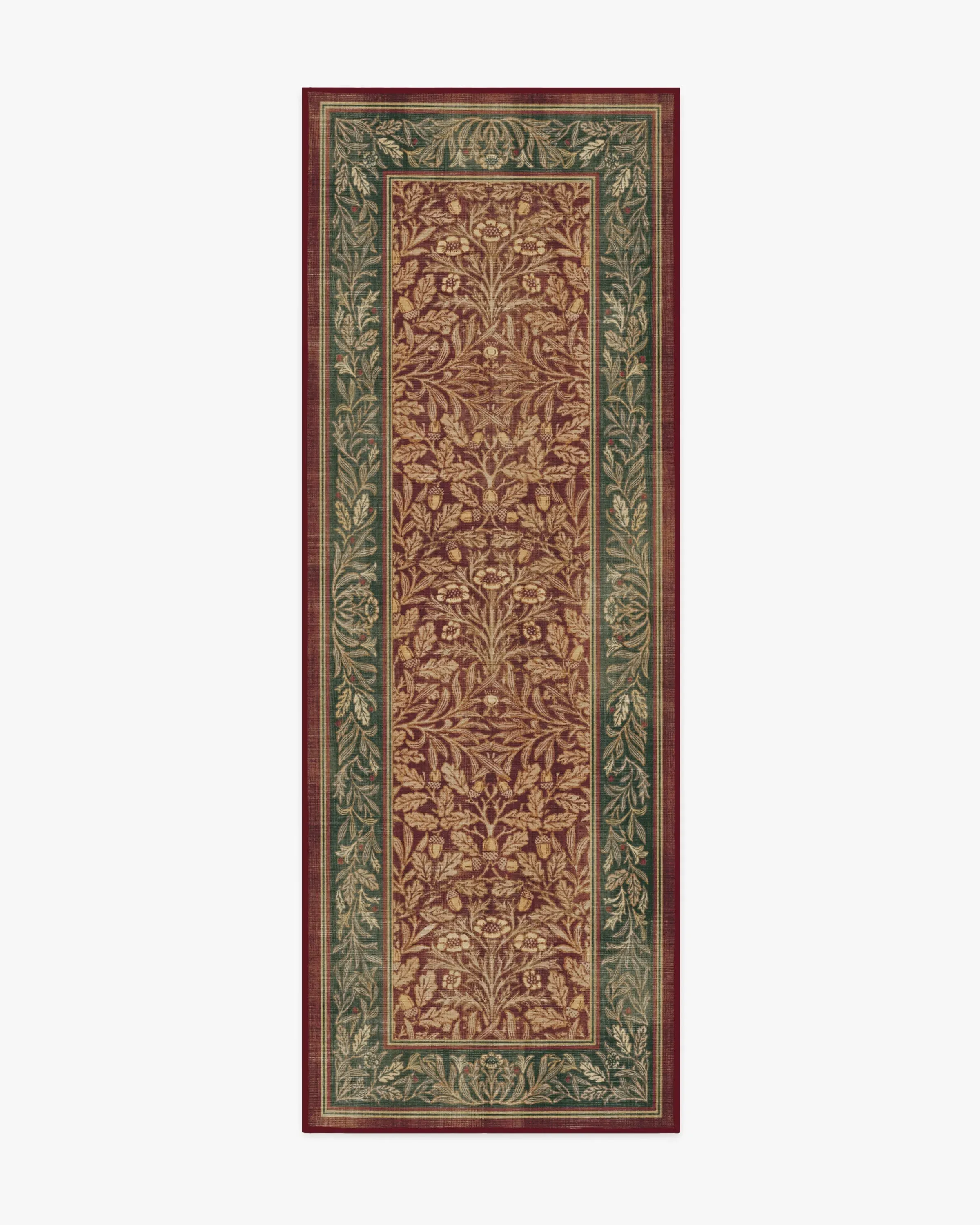Machine Washable Area Rug - Red, Flatwoven