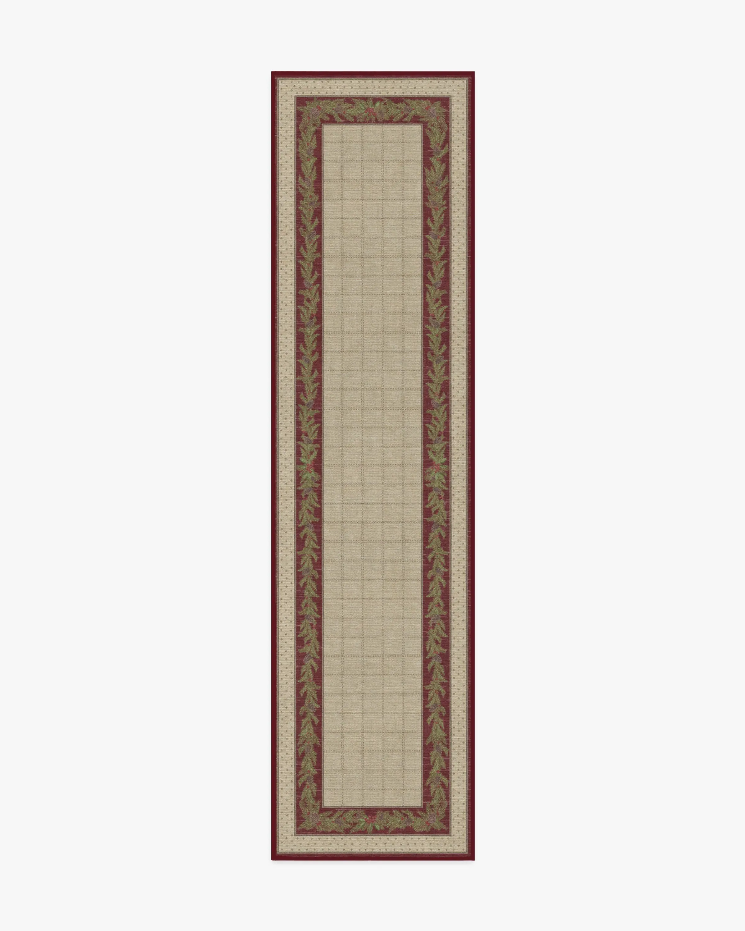 Machine Washable Area Rug - Red, Natural
