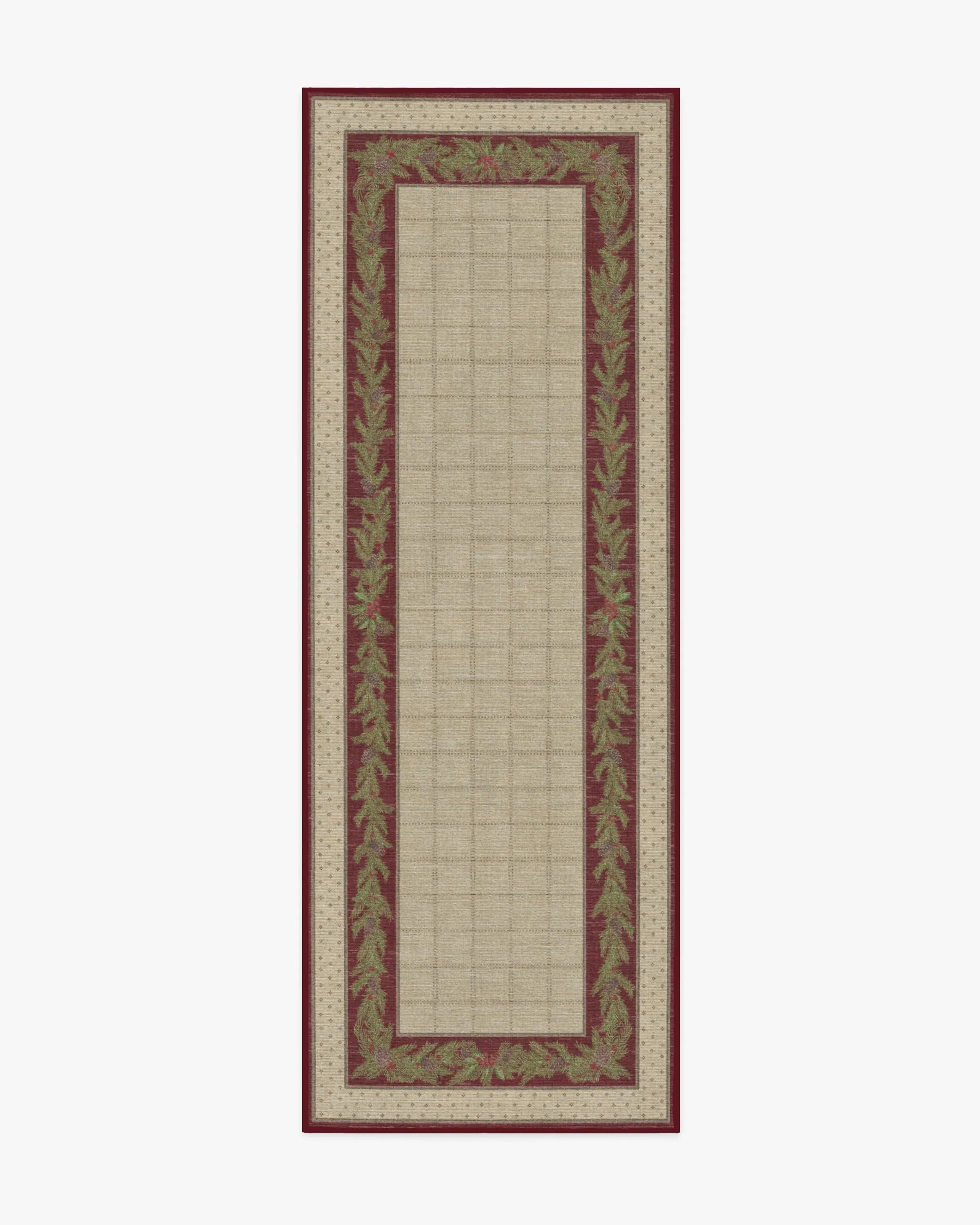 Machine Washable Area Rug - Red, Natural