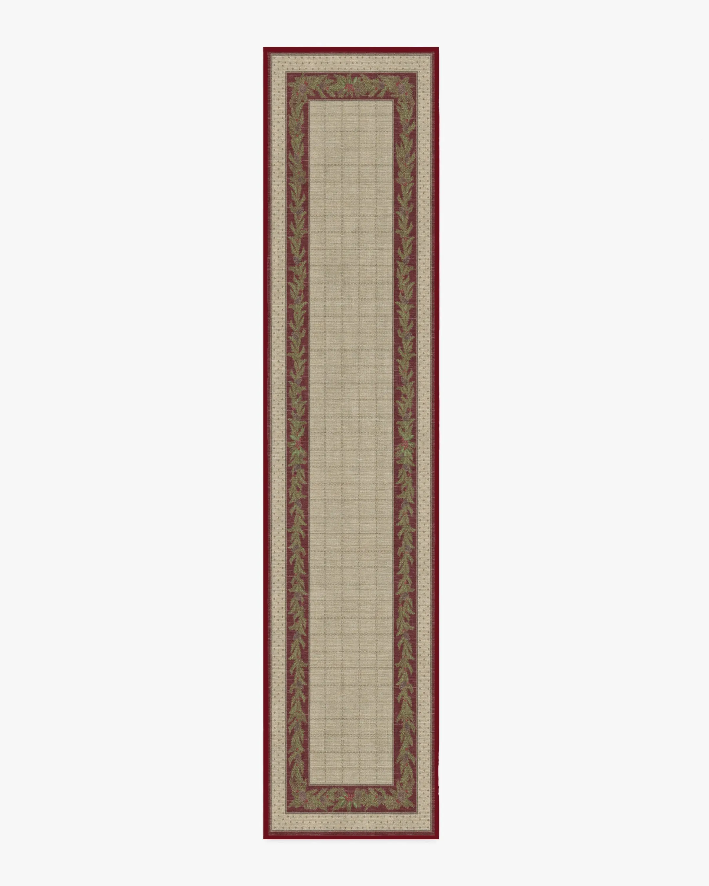 Machine Washable Area Rug - Red, Natural