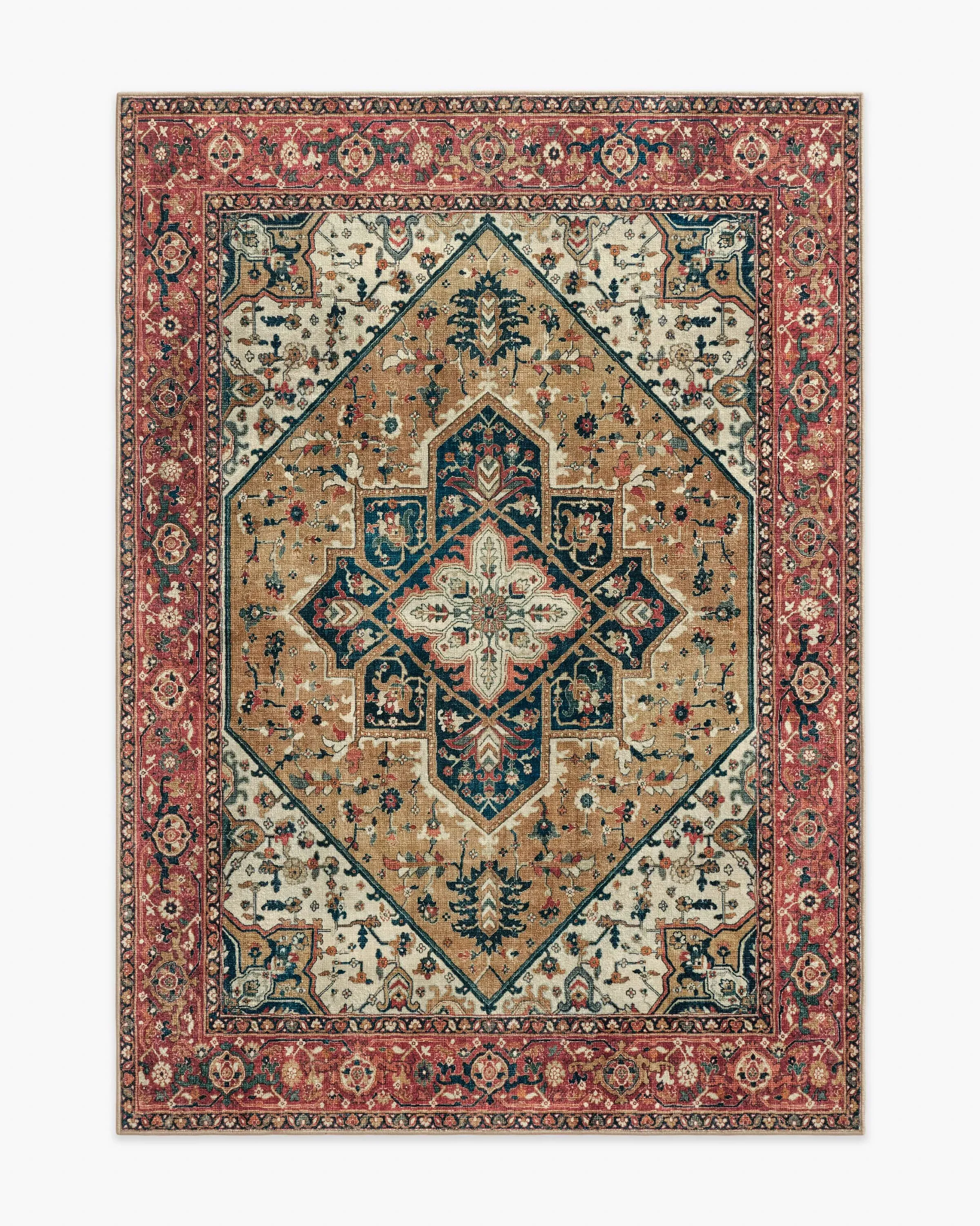 Machine Washable Area Rug - Red