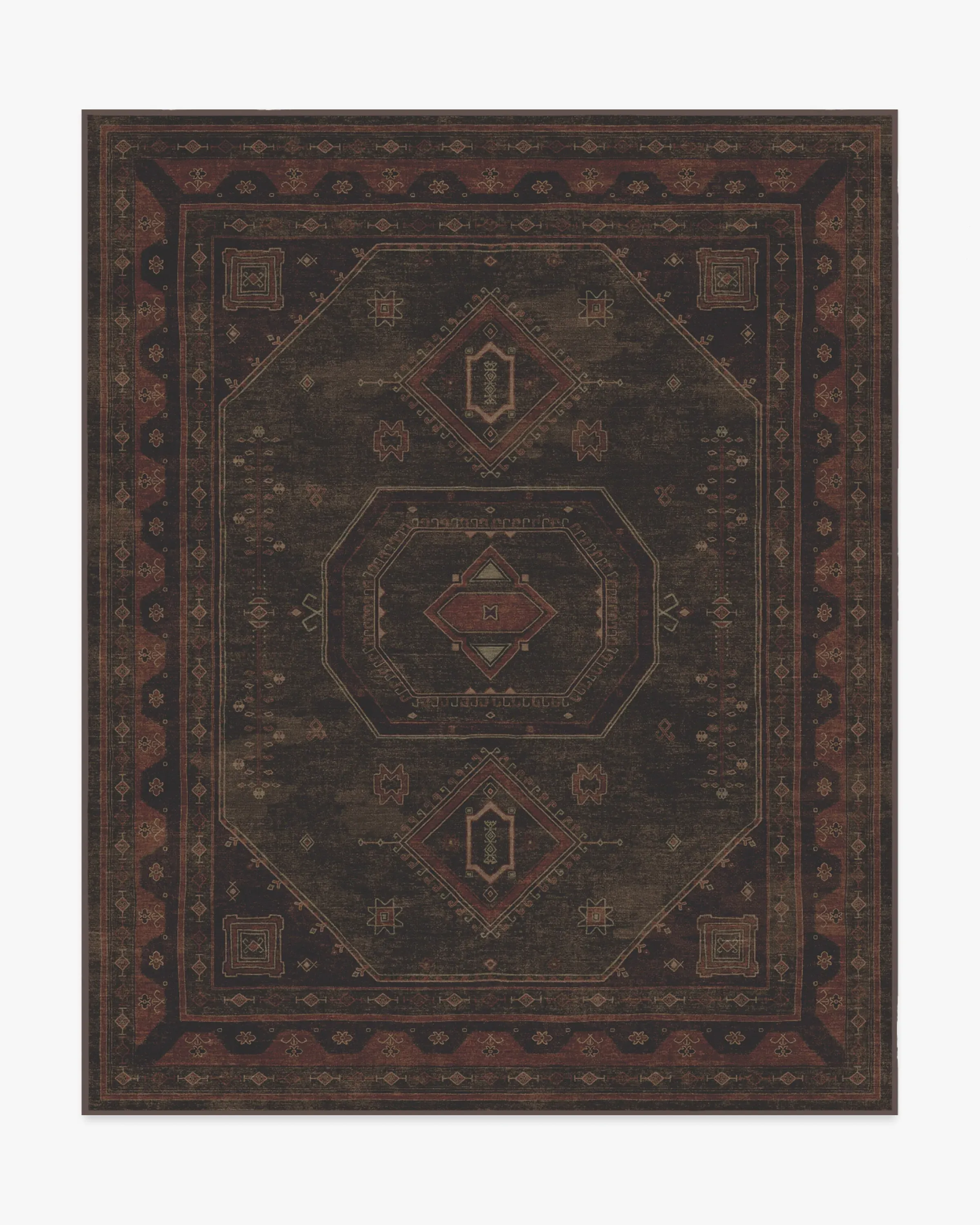Machine Washable Area Rug - Red