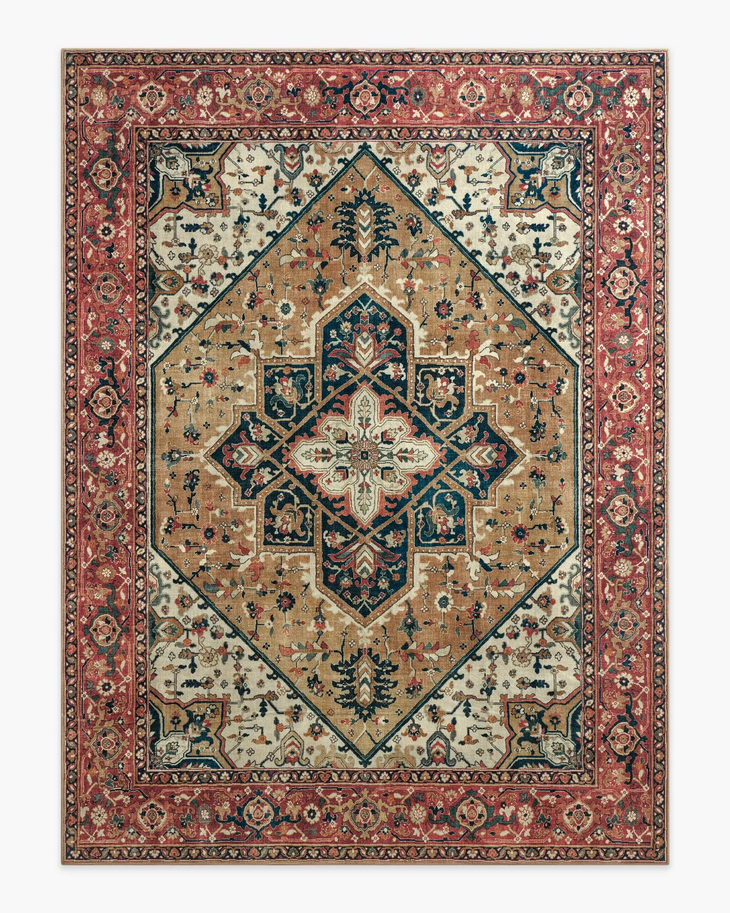 Machine Washable Area Rug - Red