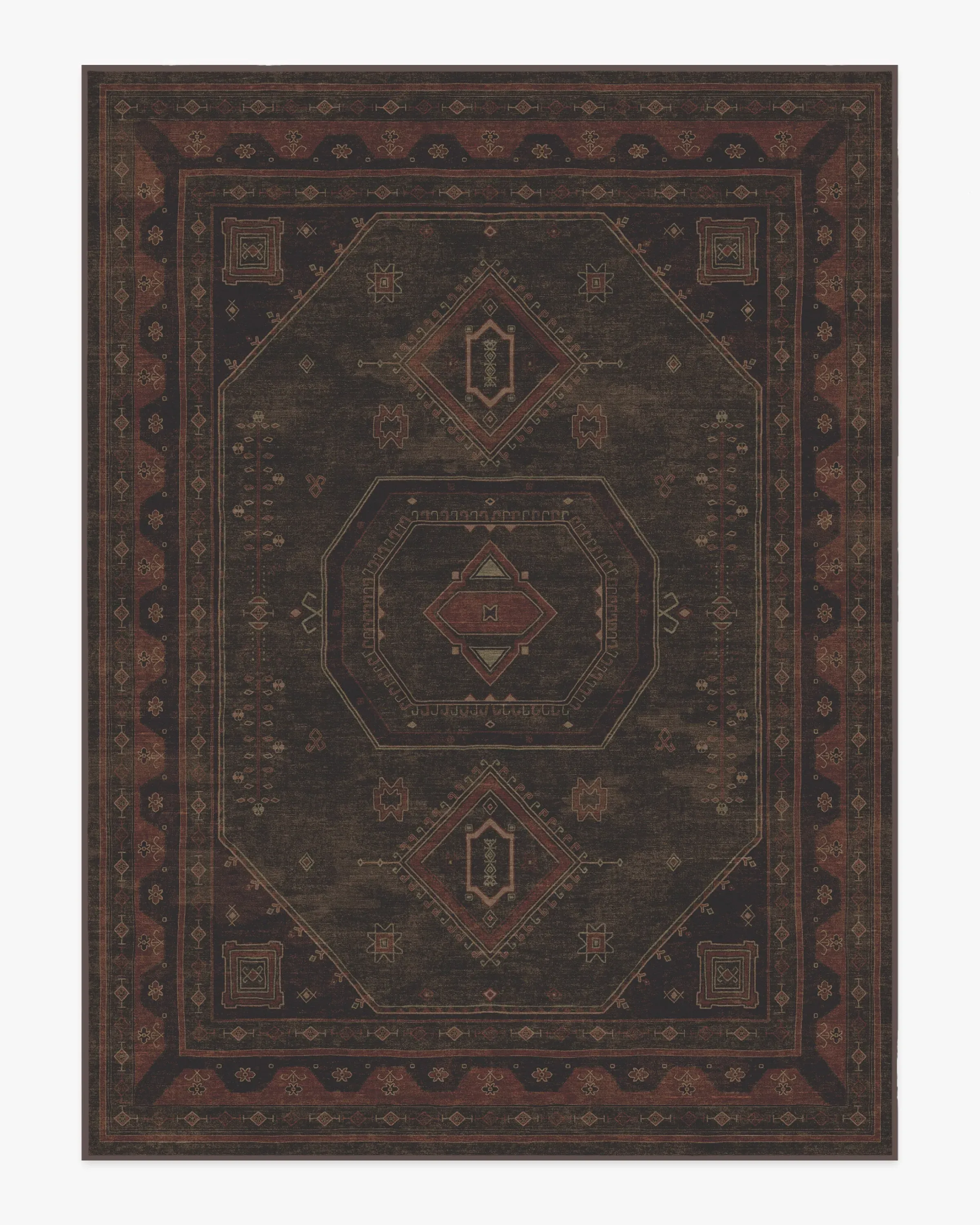 Machine Washable Area Rug - Red