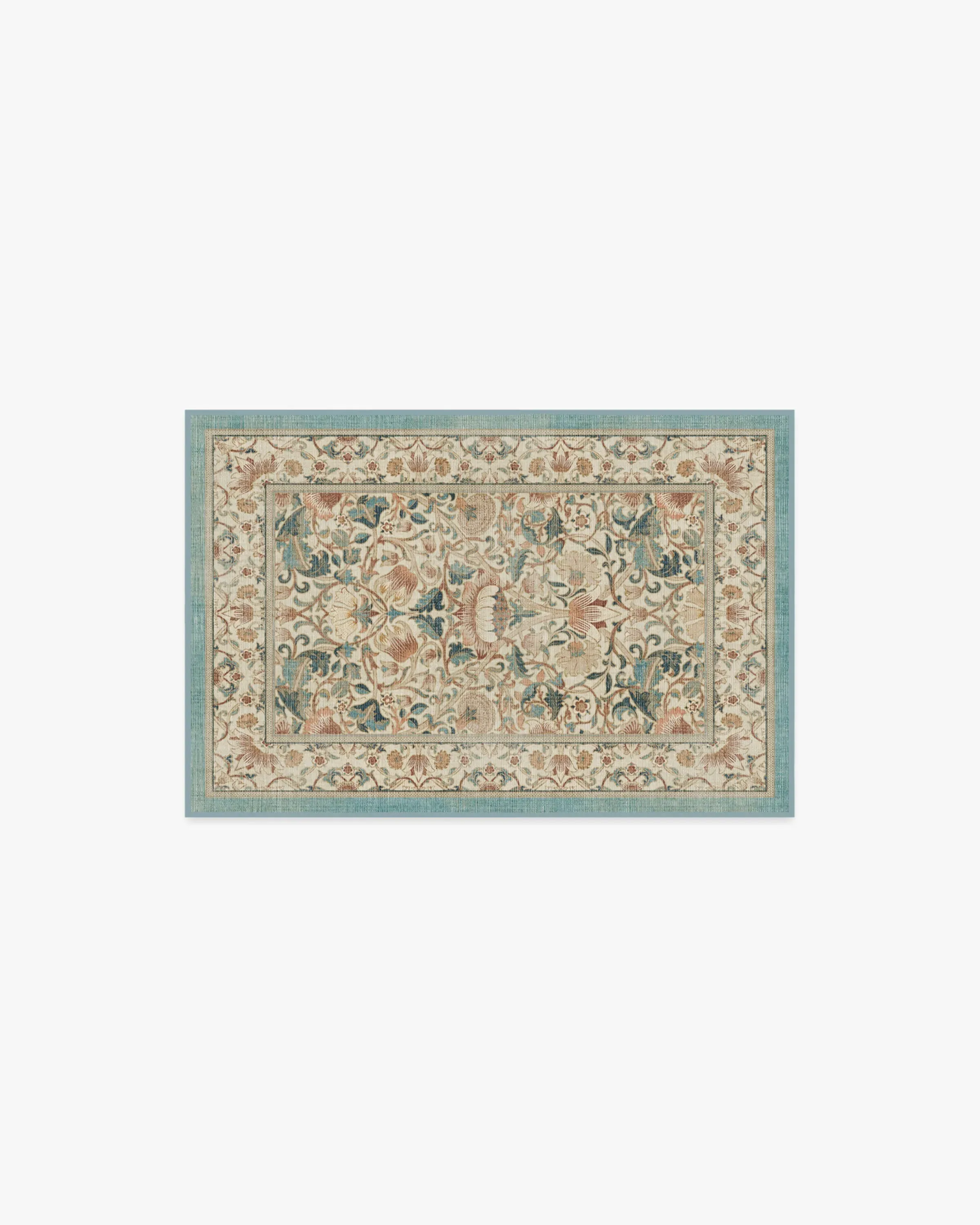 Machine Washable Area Rug - Rose & Teal image