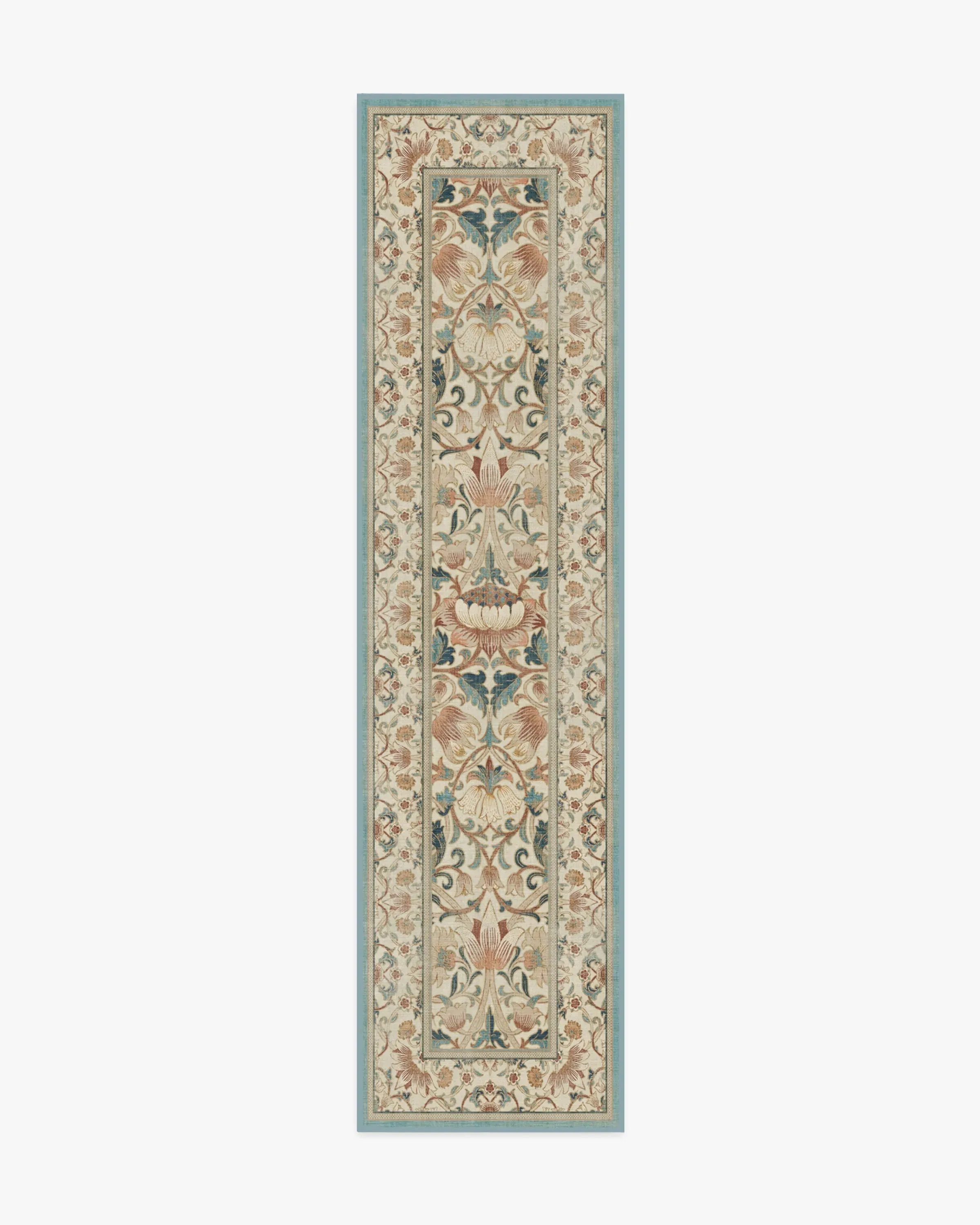 Machine Washable Area Rug - Rose & Teal