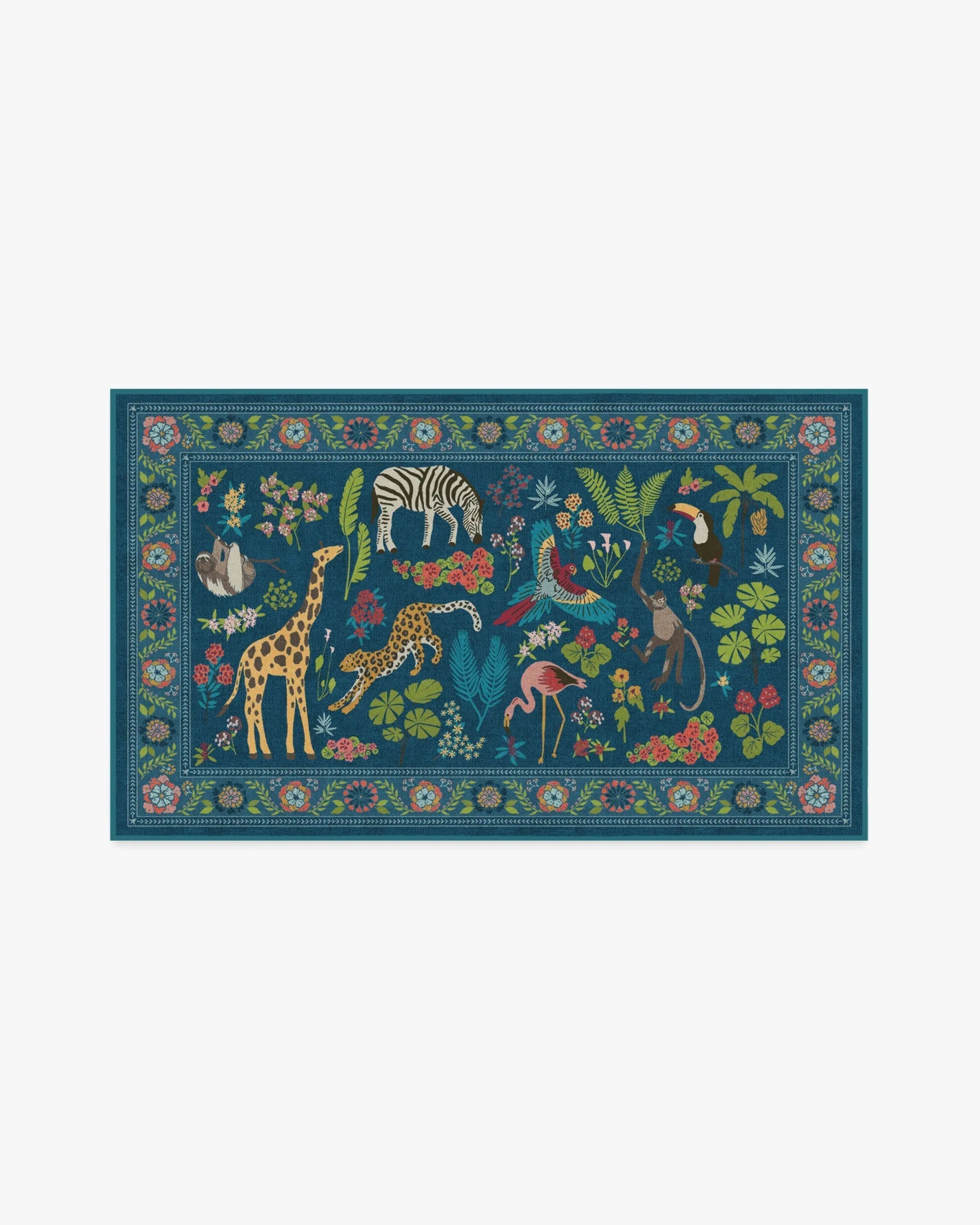 Machine Washable Area Rug - Royal Blue