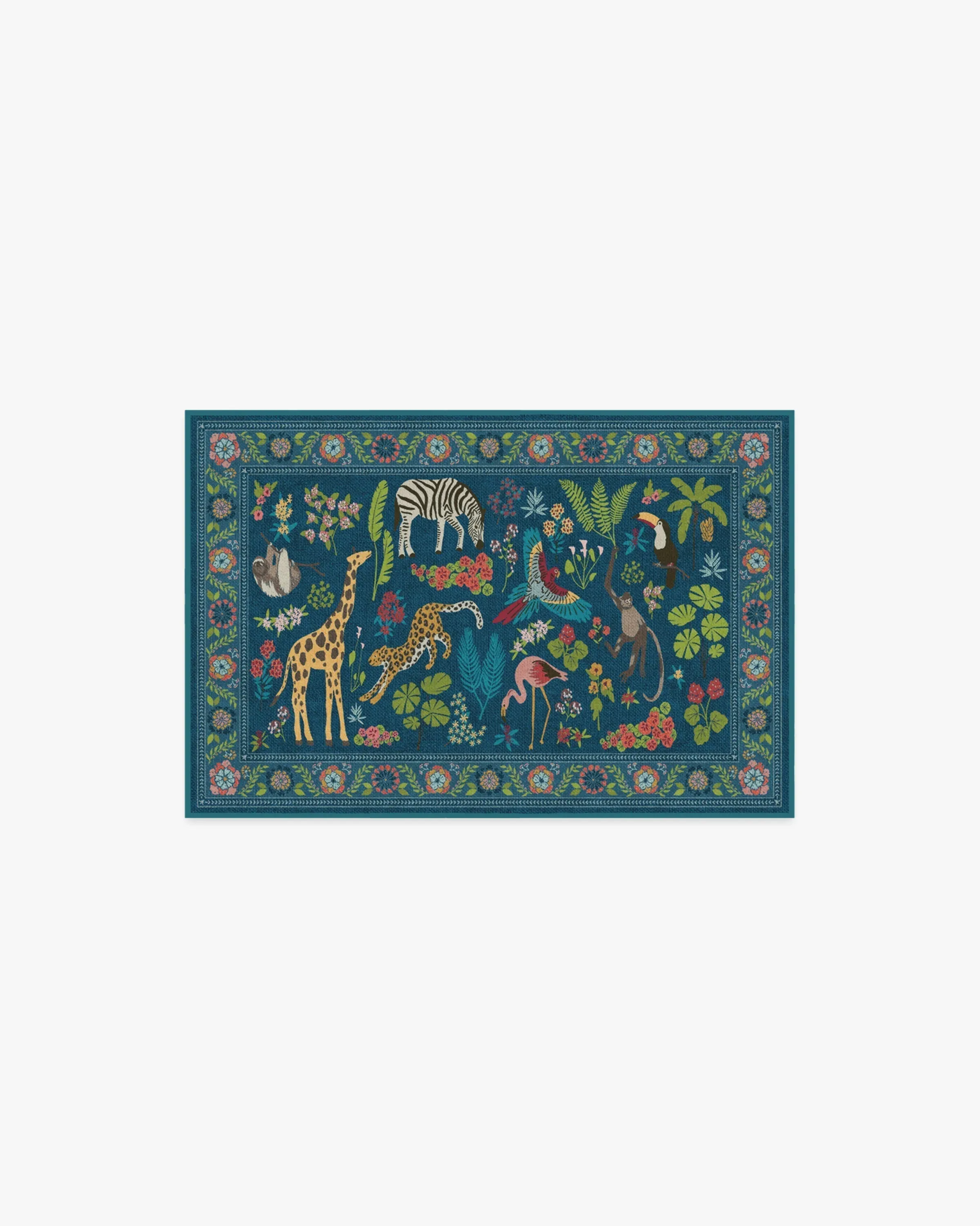 Machine Washable Area Rug - Royal Blue image