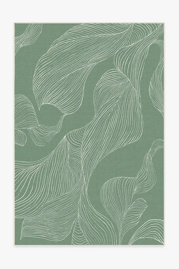 Machine Washable Area Rug - Sage Green