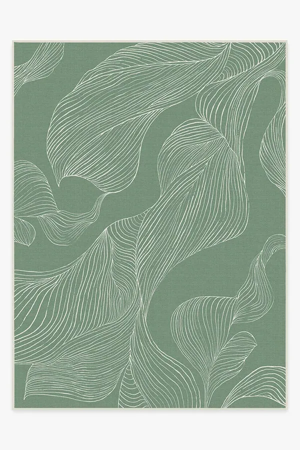 Machine Washable Area Rug - Sage Green