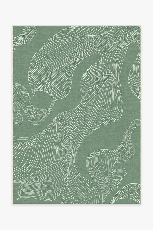 Machine Washable Area Rug - Sage Green
