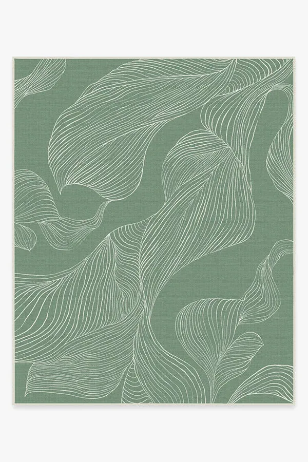 Machine Washable Area Rug - Sage Green