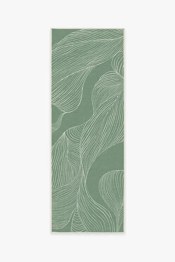 Machine Washable Area Rug - Sage Green