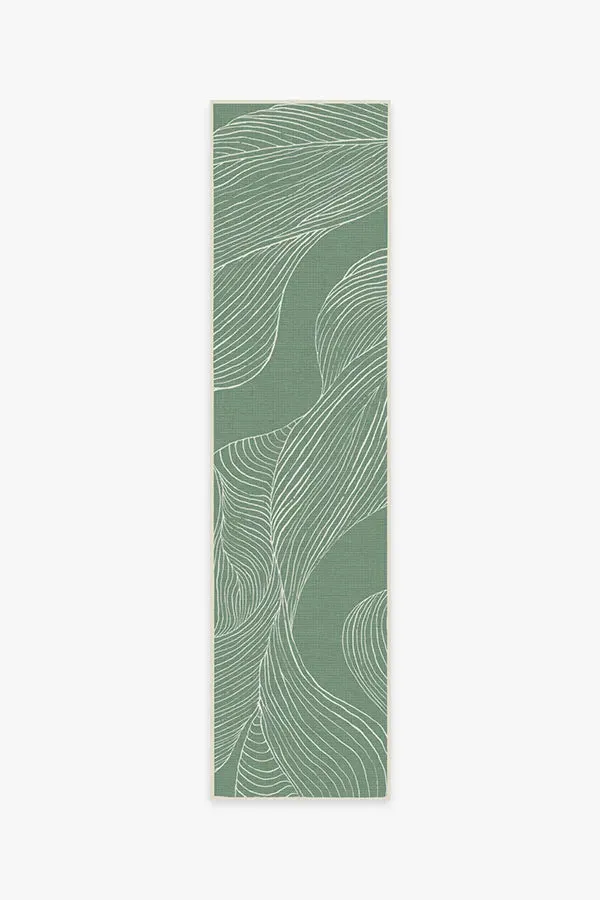 Machine Washable Area Rug - Sage Green