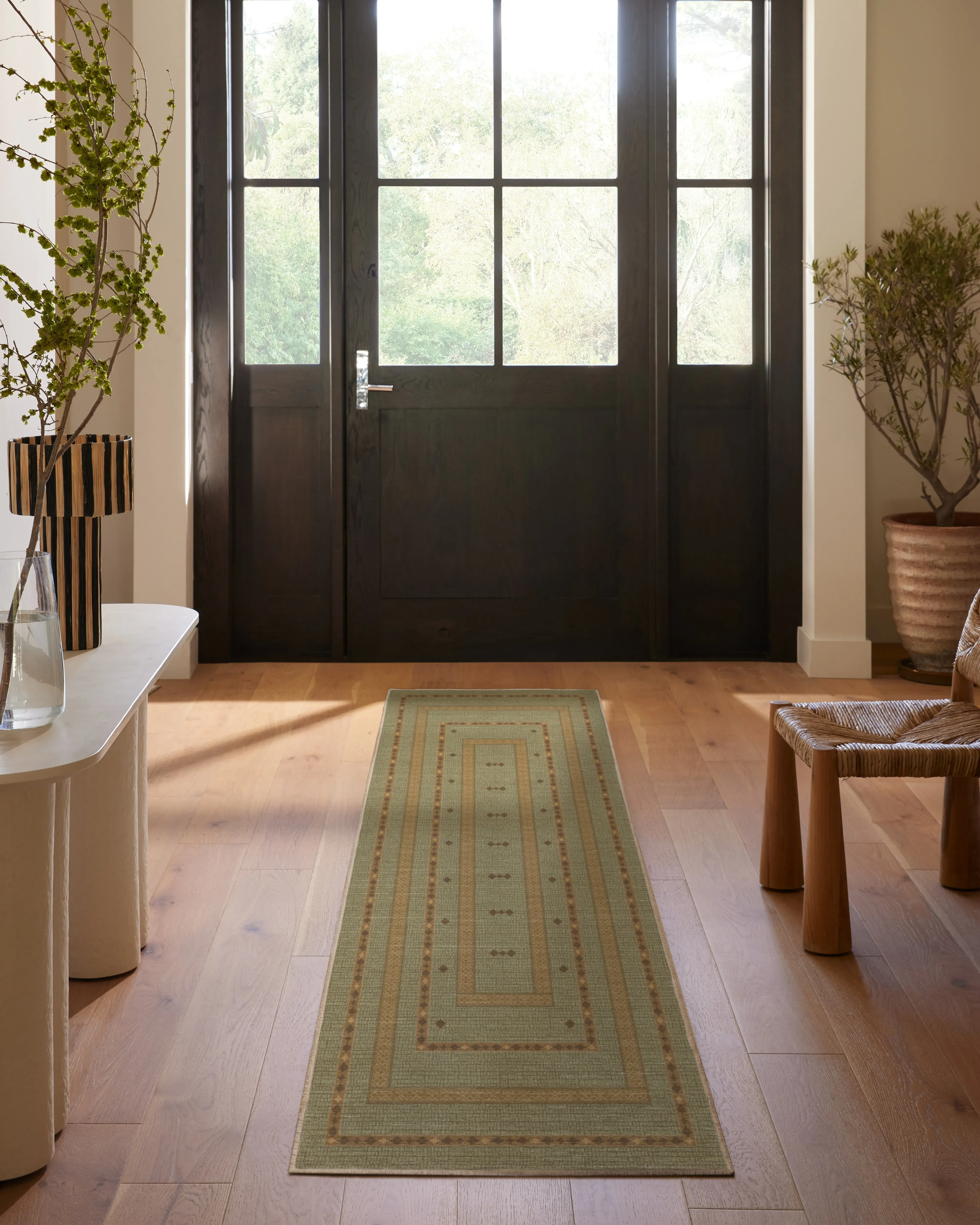Machine Washable Area Rug - Sage Green
