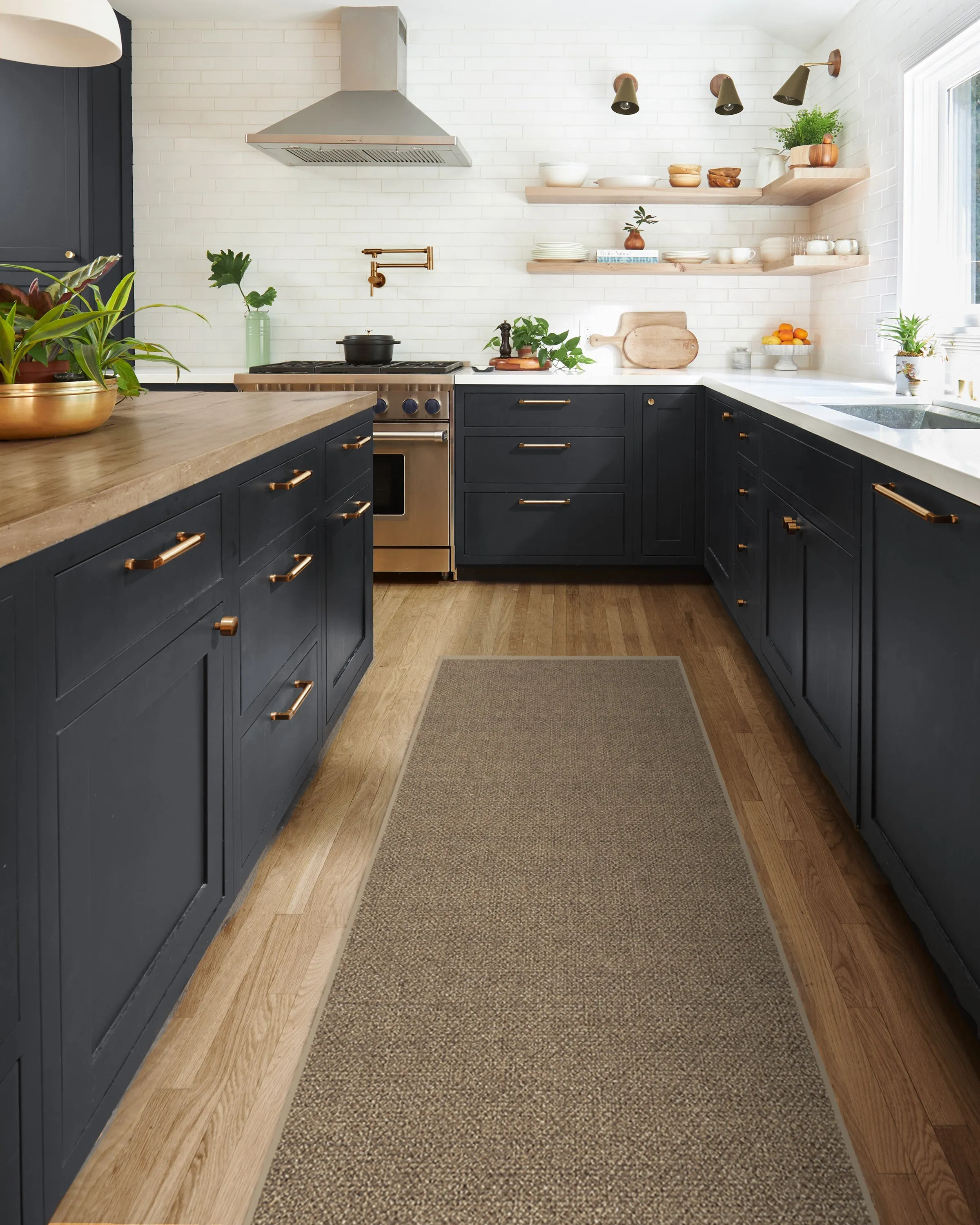 Machine Washable Area Rug - Sand, Jute-Look