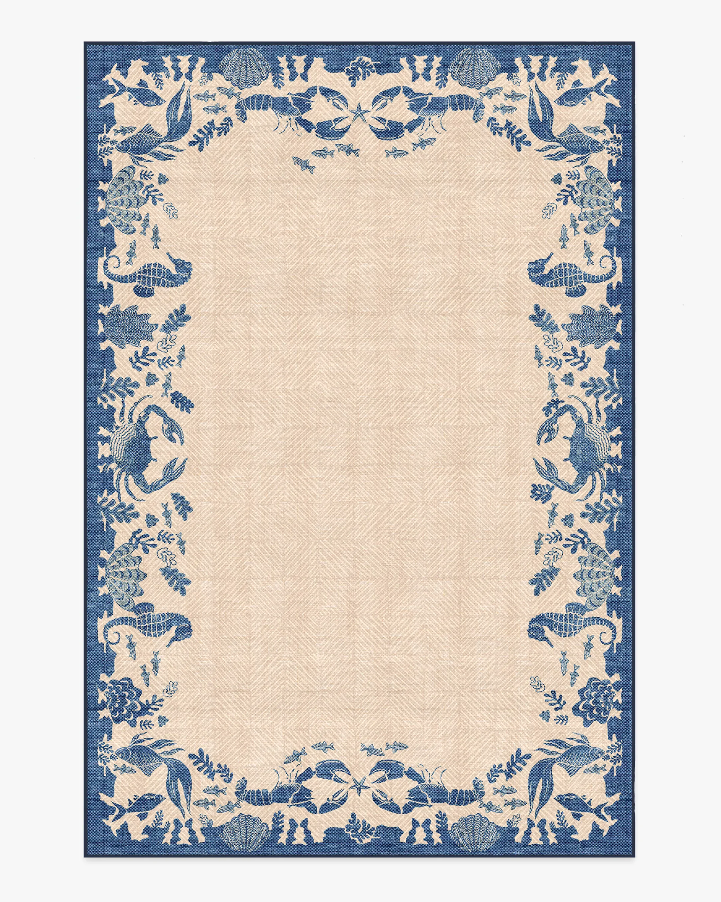 Machine Washable Area Rug - Sapphire Blue