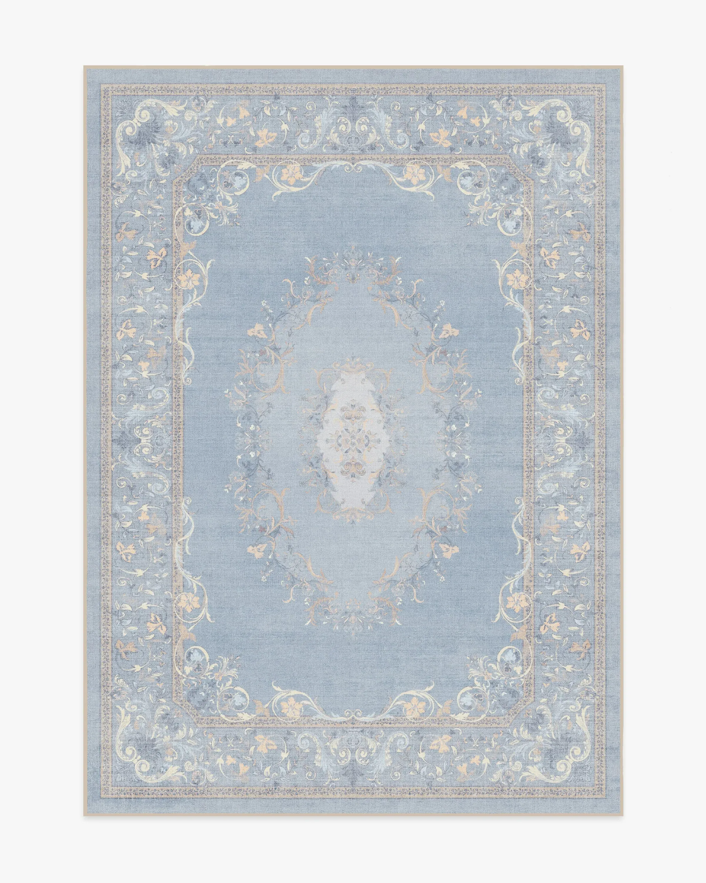 Machine Washable Area Rug - Soft Blue