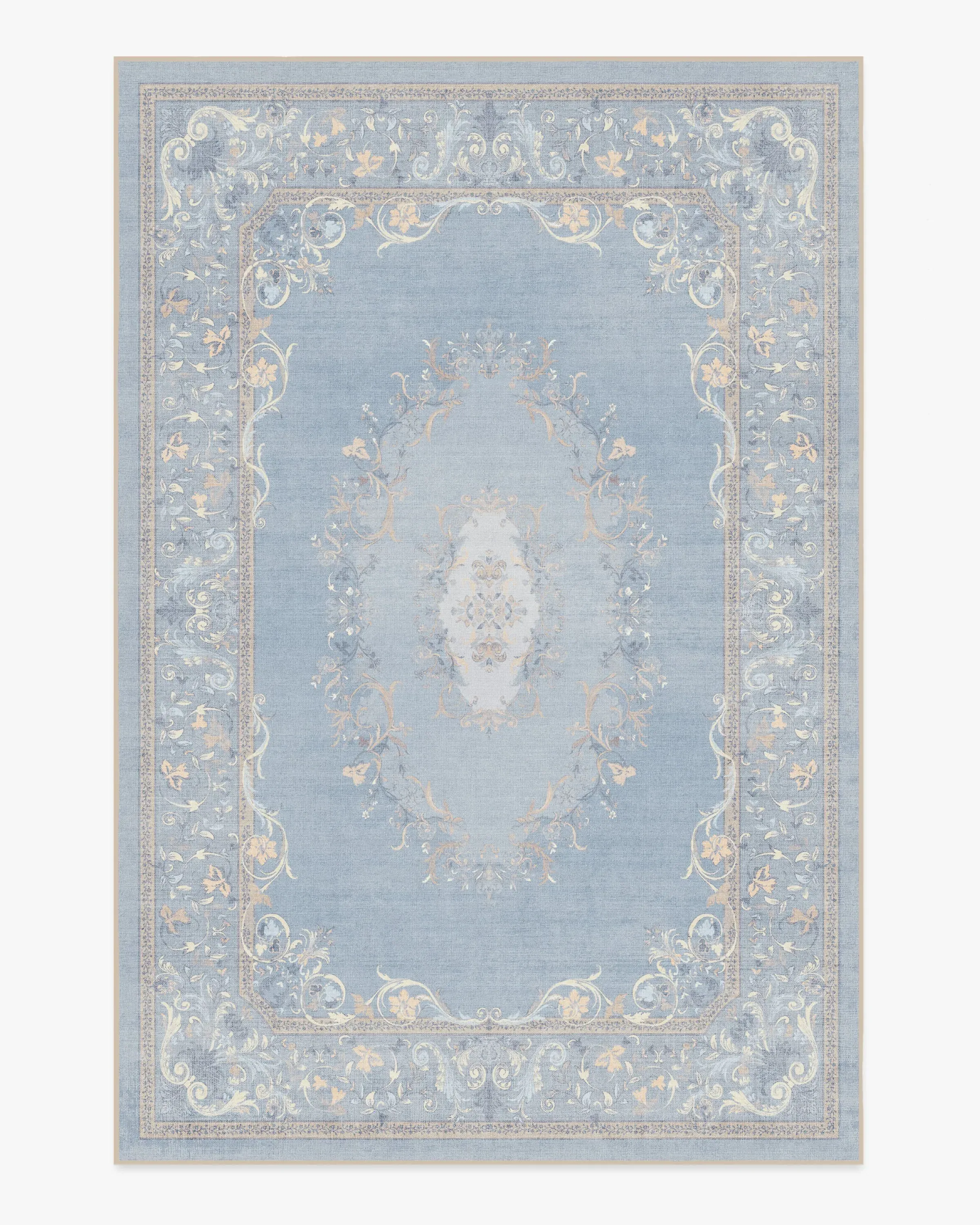 Machine Washable Area Rug - Soft Blue