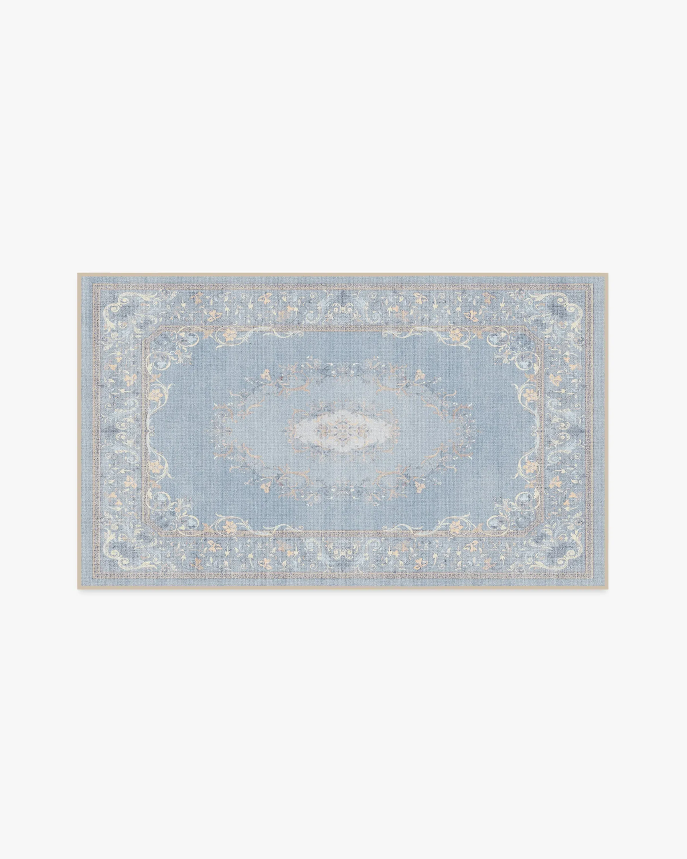 Machine Washable Area Rug - Soft Blue