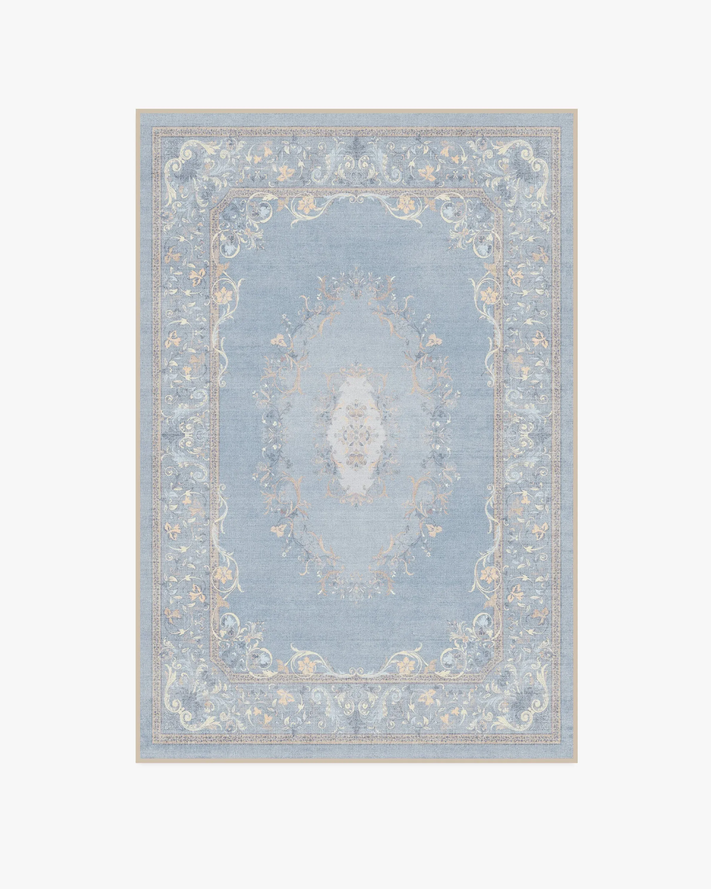 Machine Washable Area Rug - Soft Blue