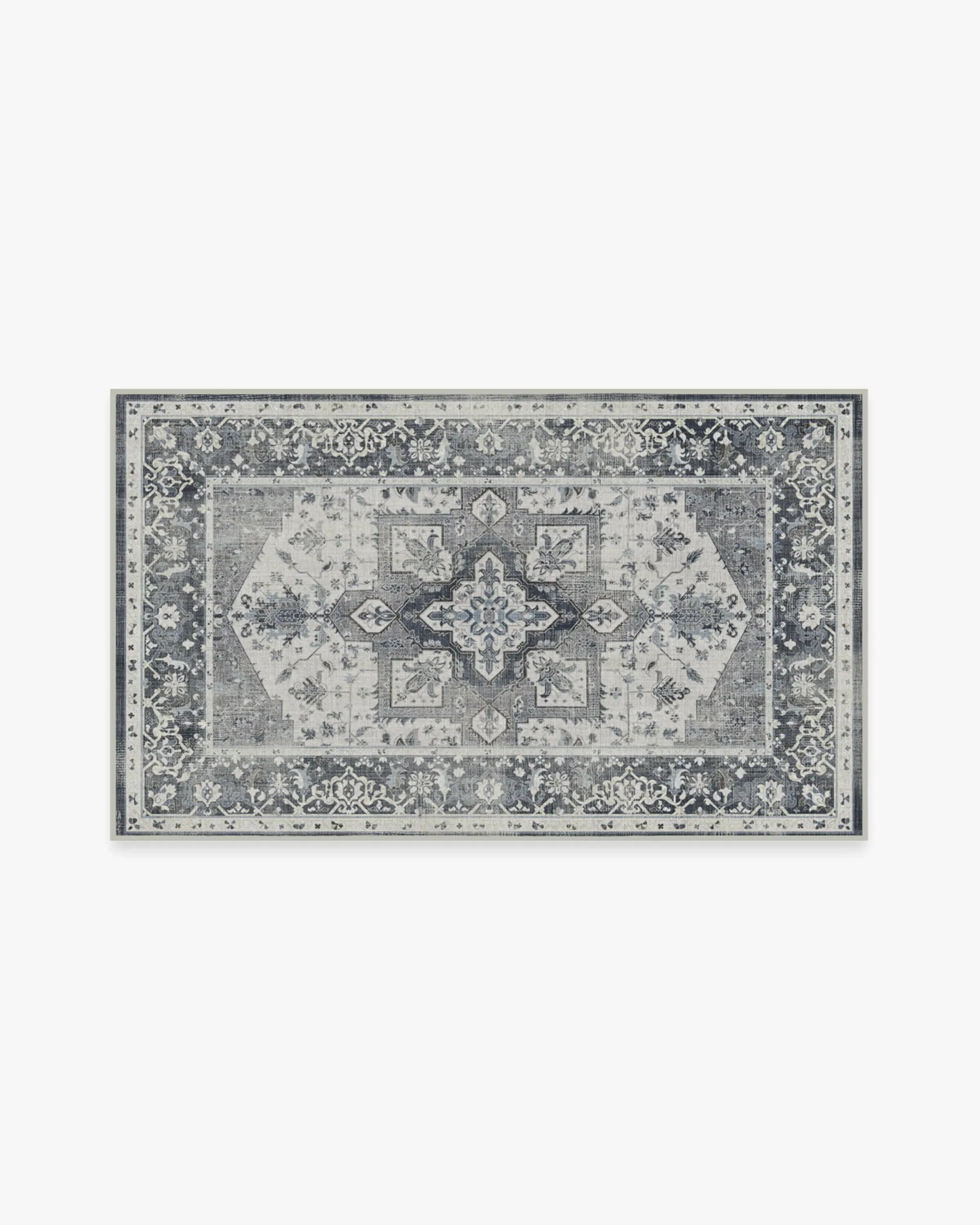 Machine Washable Area Rug - Stone Blue