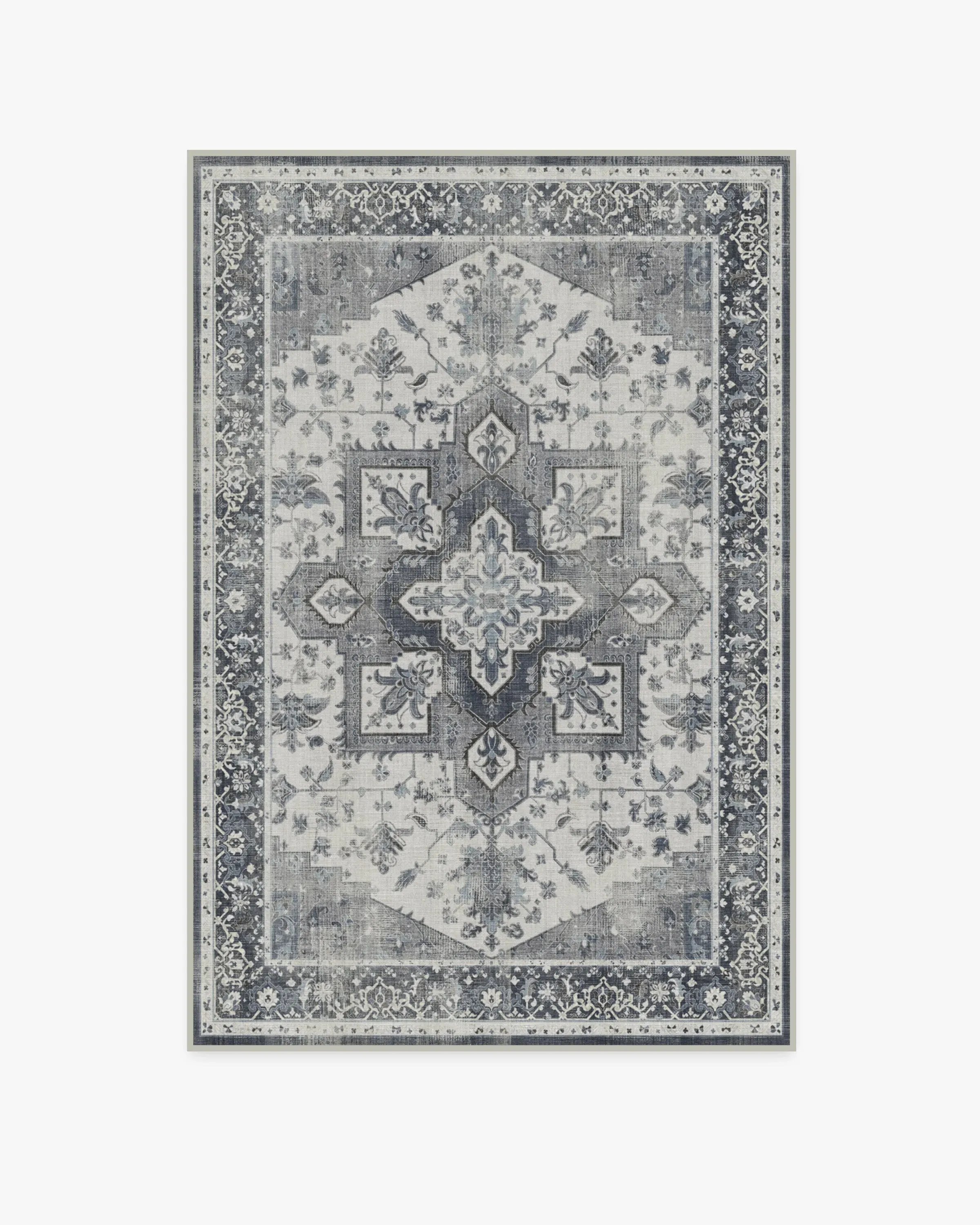 Machine Washable Area Rug - Stone Blue