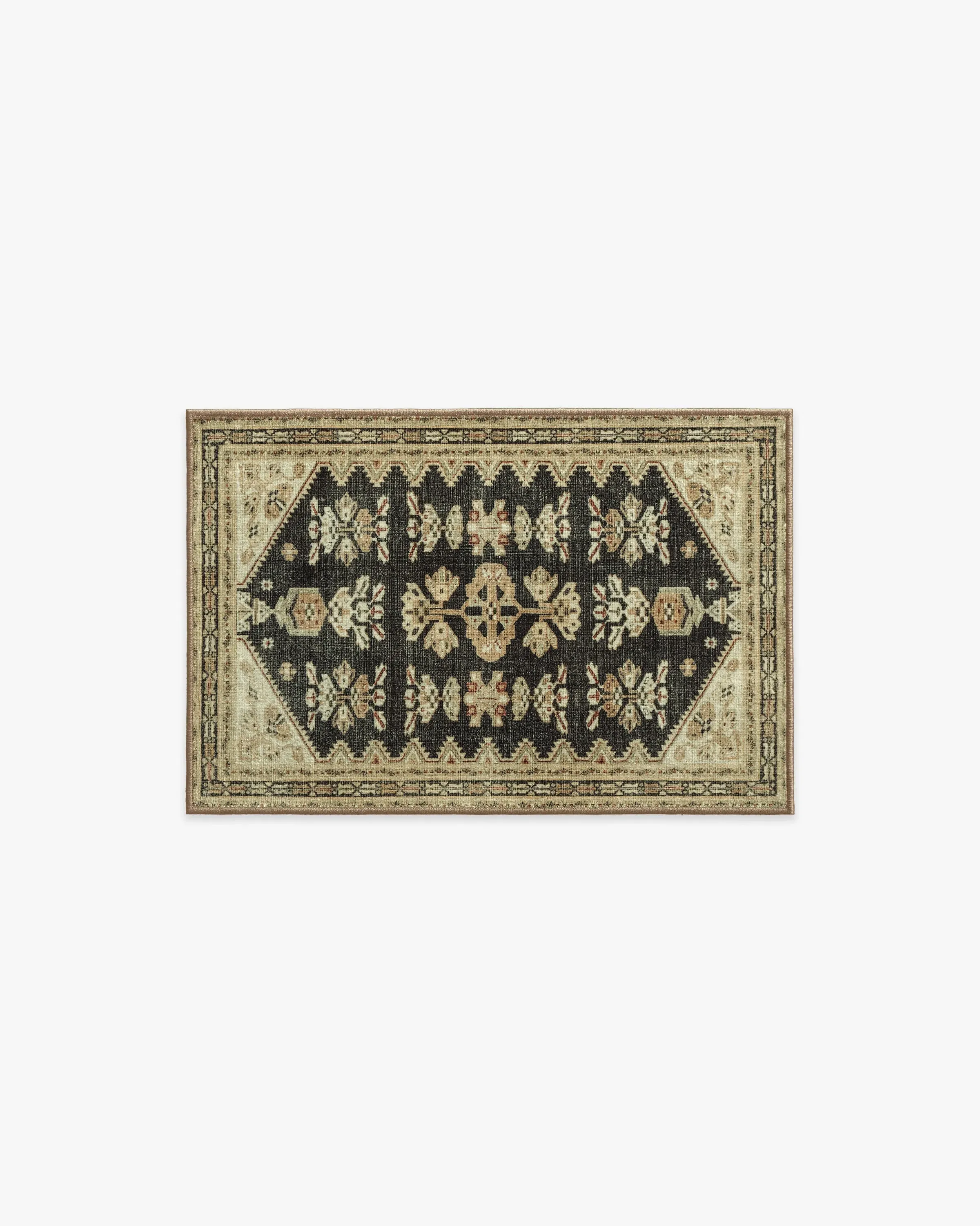 Machine Washable Area Rug - Tan, Black image