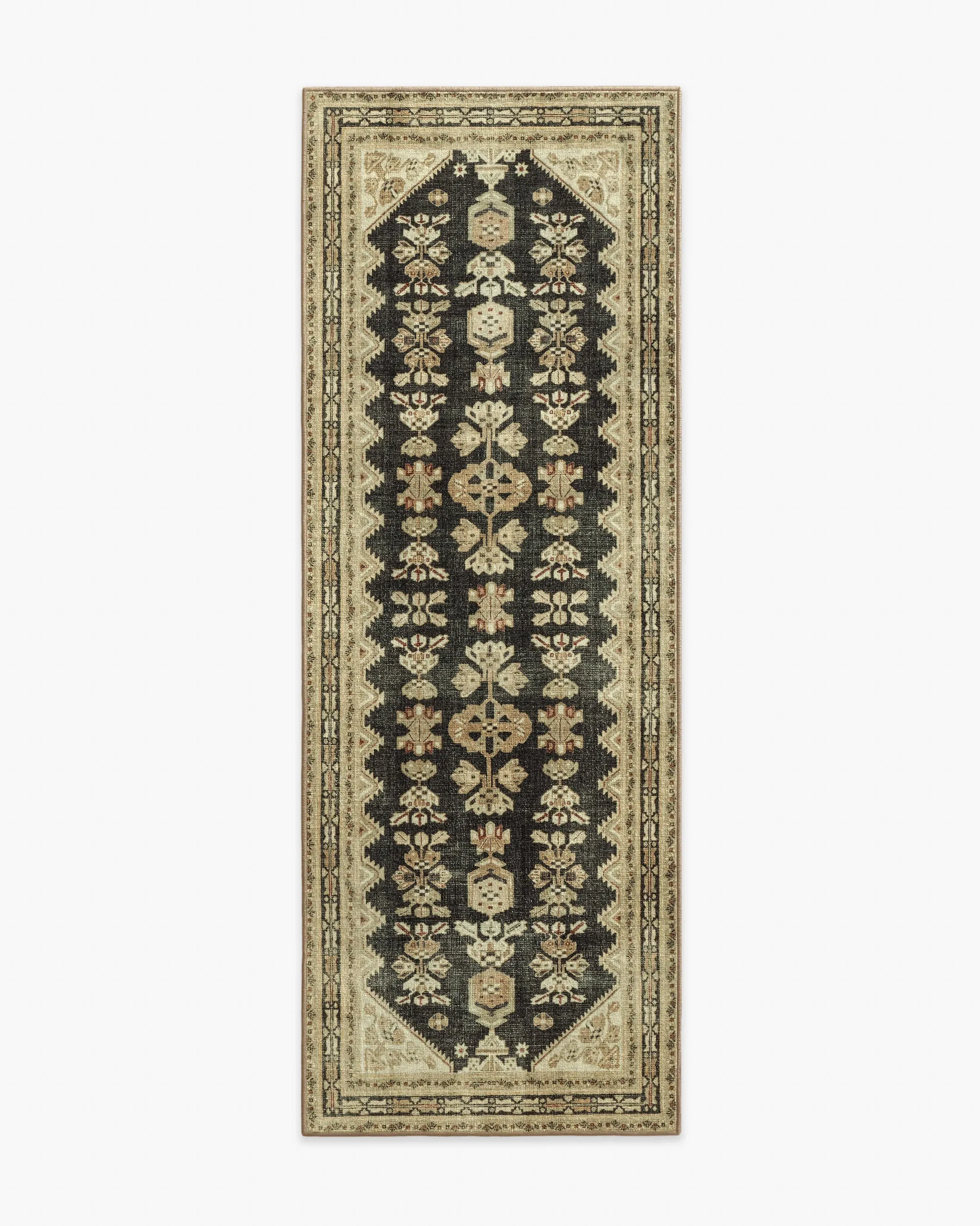 Machine Washable Area Rug - Tan, Black