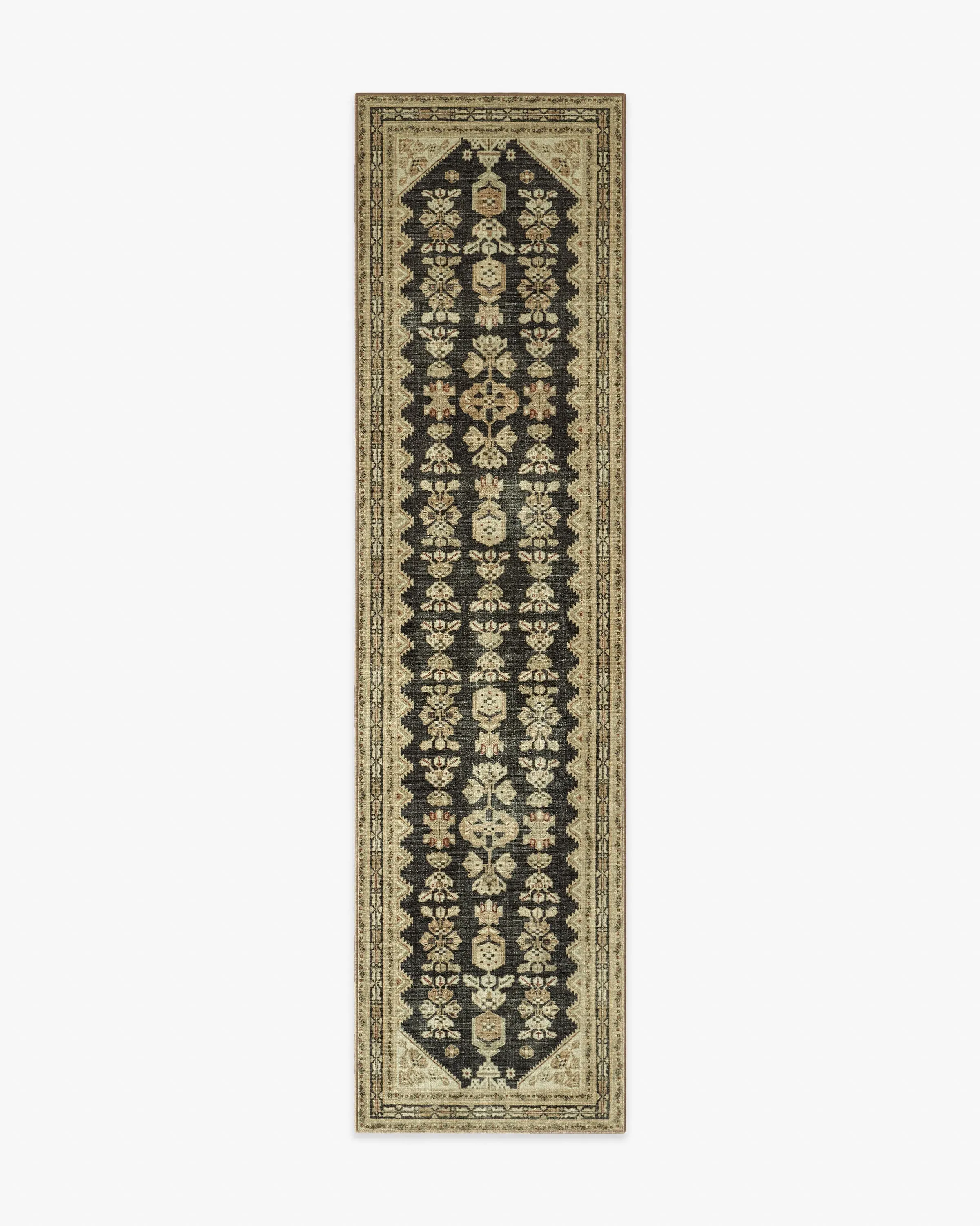 Machine Washable Area Rug - Tan, Black