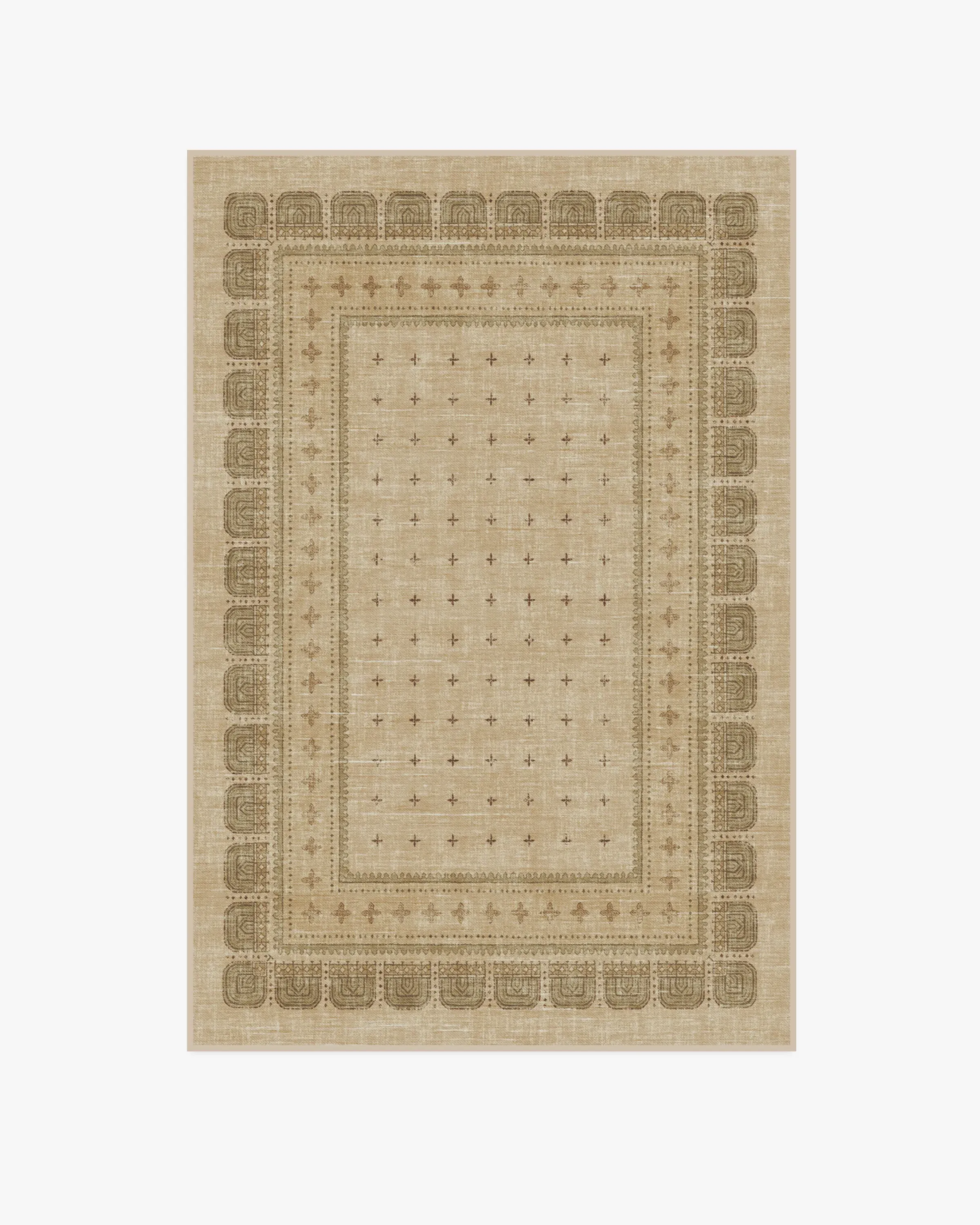 Machine Washable Area Rug - Tan, Flatwoven